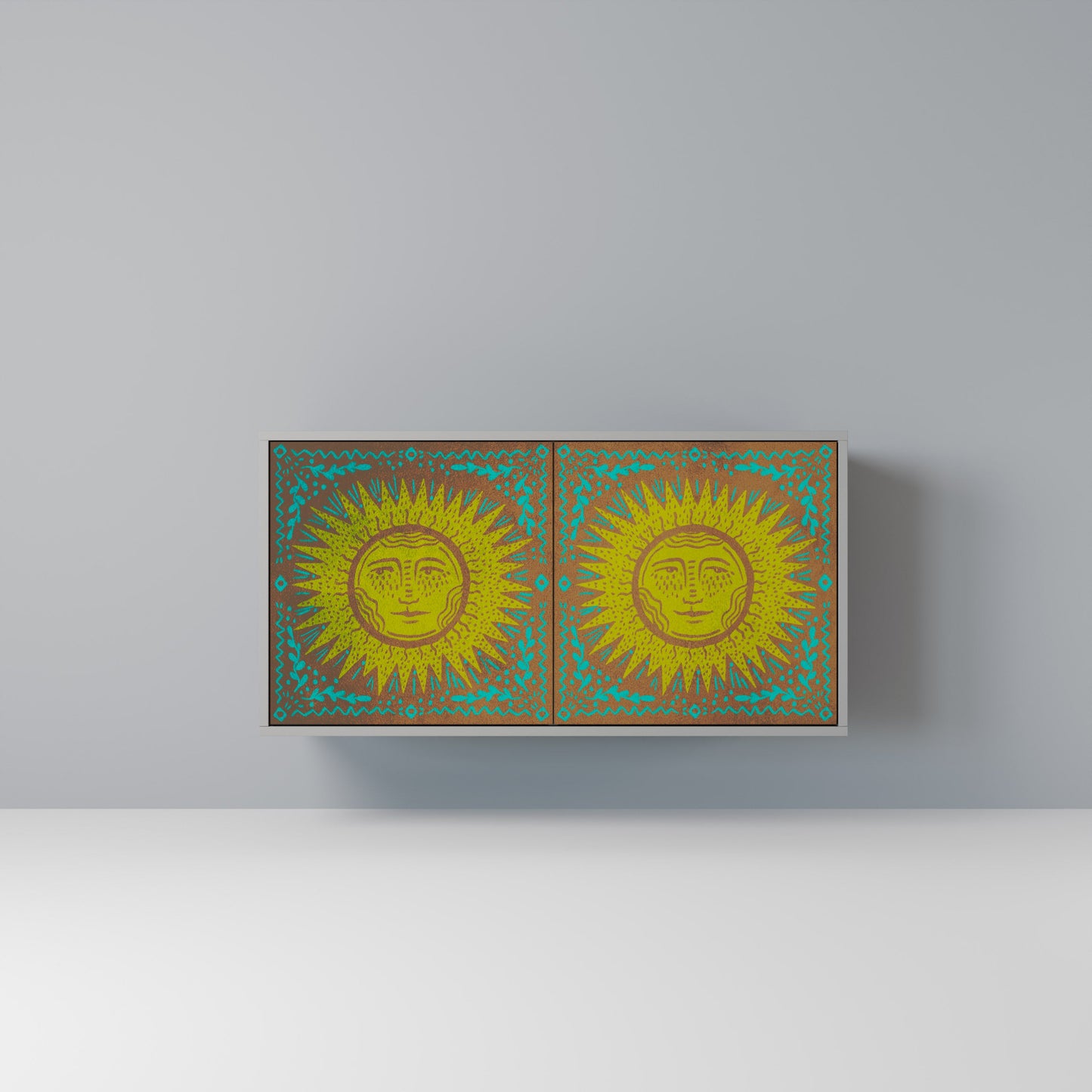 SUNSHINE EULOGY 2-Door Sideboard in Grey Finish