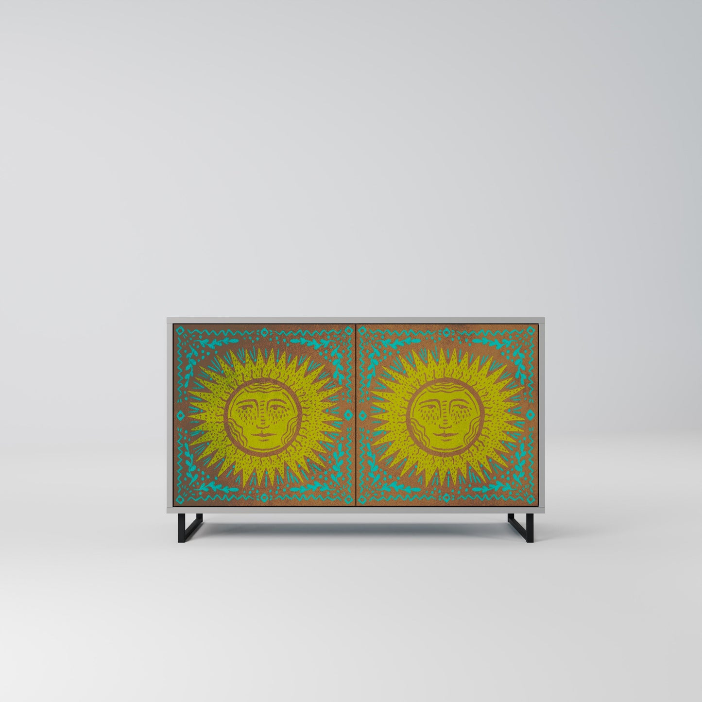 SUNSHINE EULOGY 2-Door Sideboard in Grey Finish
