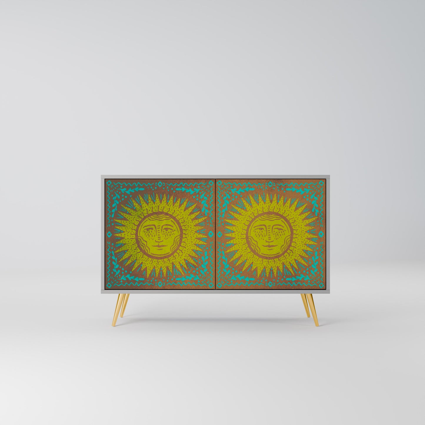 SUNSHINE EULOGY 2-Door Sideboard in Grey Finish