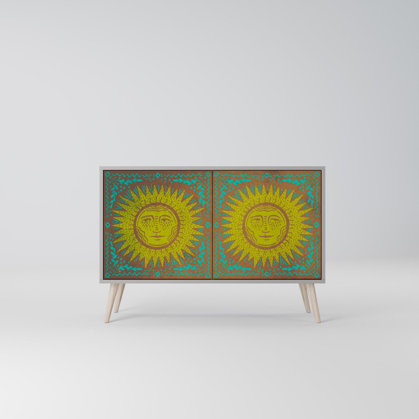 SUNSHINE EULOGY 2-Door Sideboard in Grey Finish
