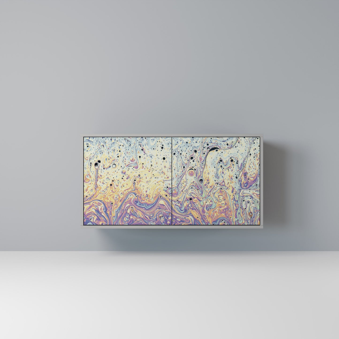 MOSAIC OF COLORS 2-Door Sideboard in Grey Finish