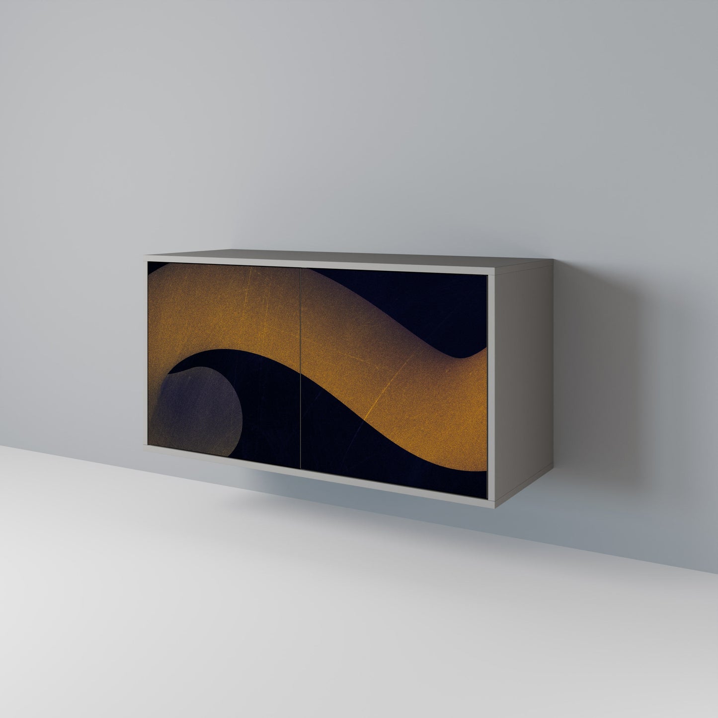 HOLLOW TIME 2-Door Sideboard in Grey Finish