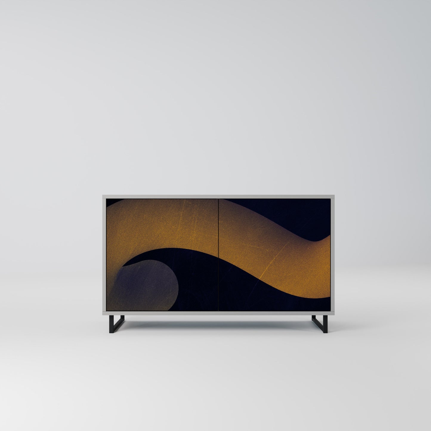 HOLLOW TIME 2-Door Sideboard in Grey Finish