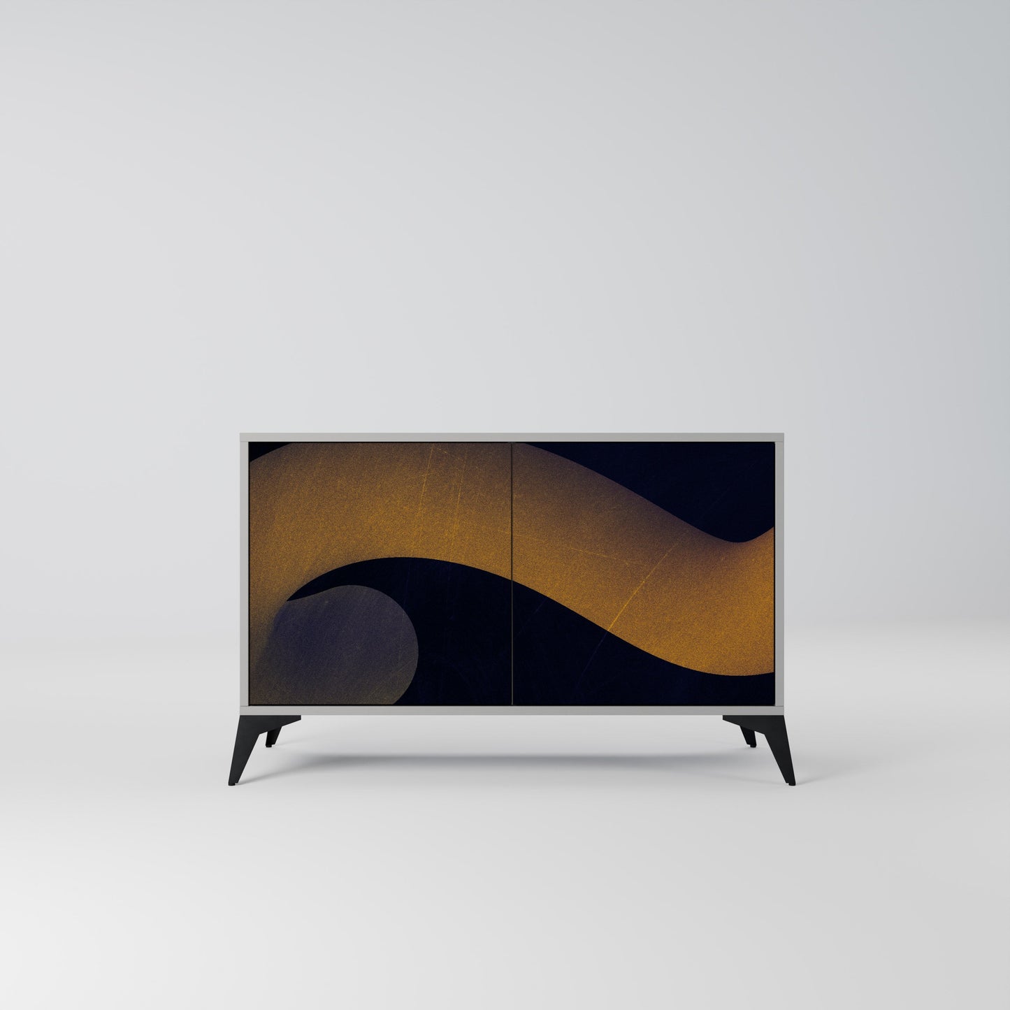 HOLLOW TIME 2-Door Sideboard in Grey Finish