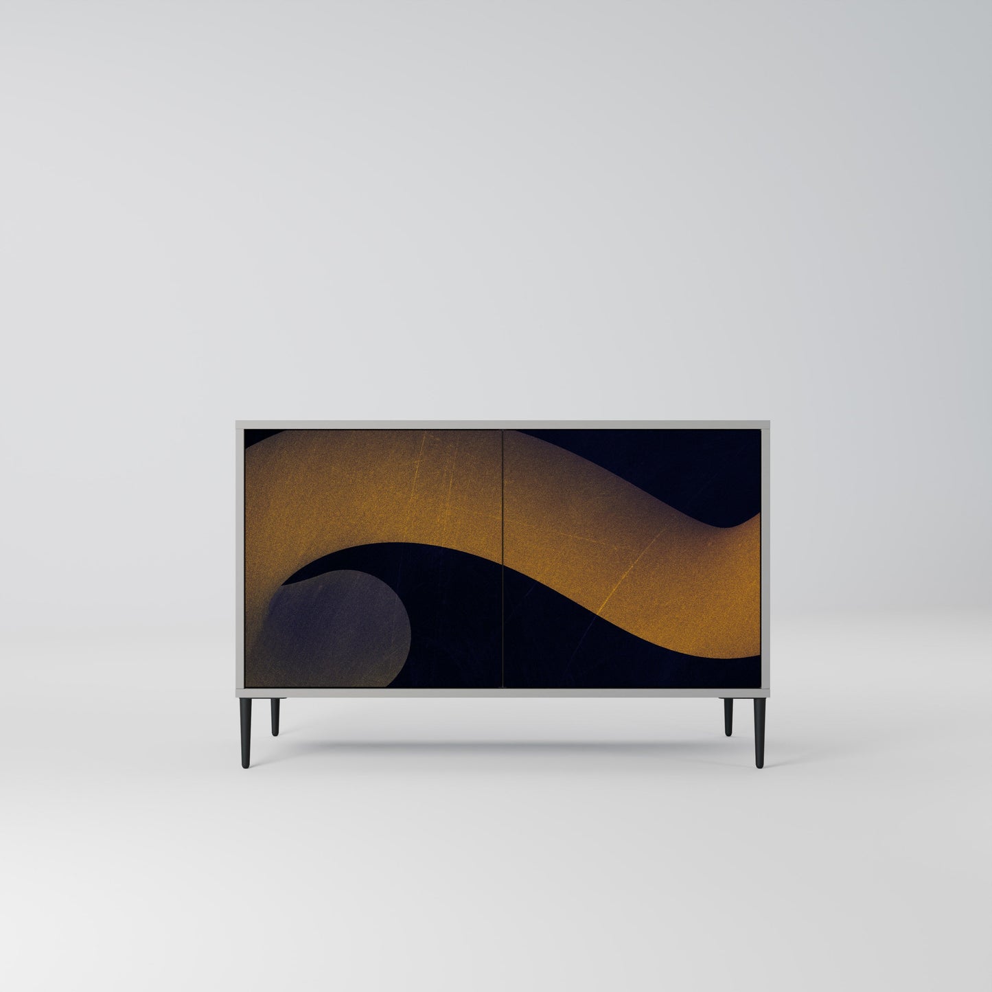 HOLLOW TIME 2-Door Sideboard in Grey Finish