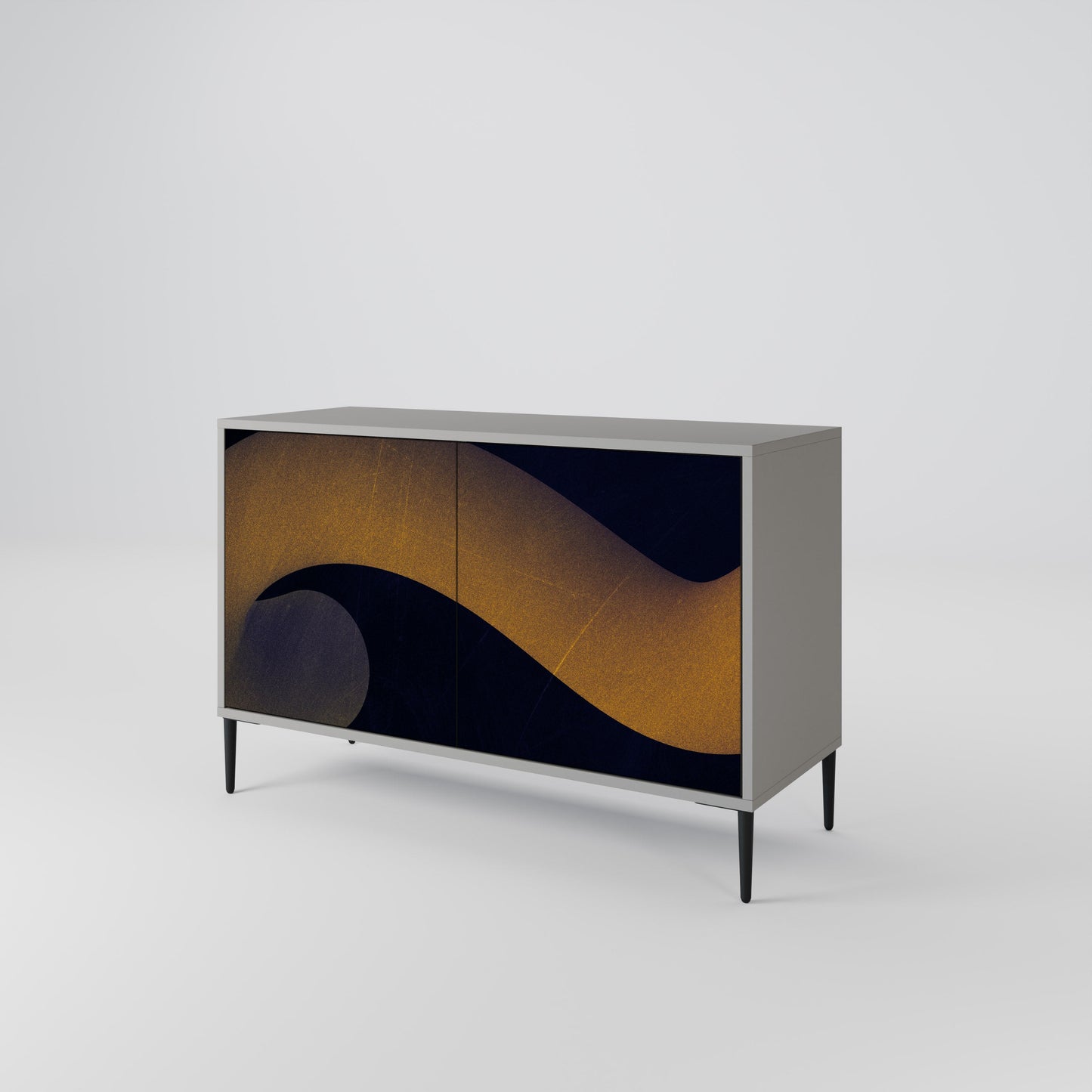 HOLLOW TIME 2-Door Sideboard in Grey Finish