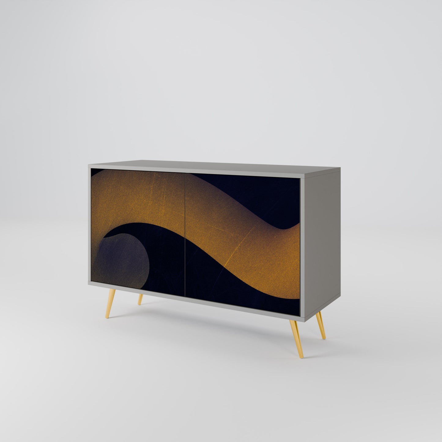 HOLLOW TIME 2-Door Sideboard in Grey Finish