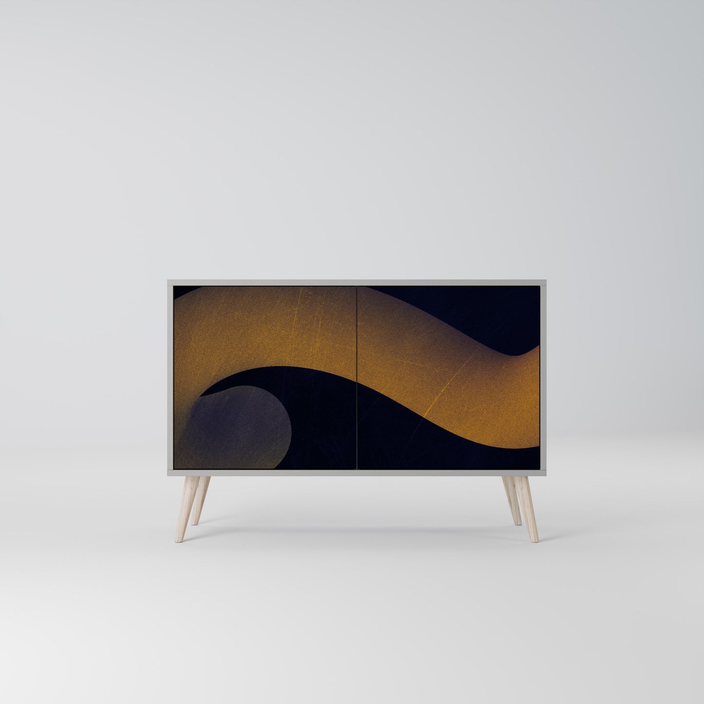 HOLLOW TIME 2-Door Sideboard in Grey Finish