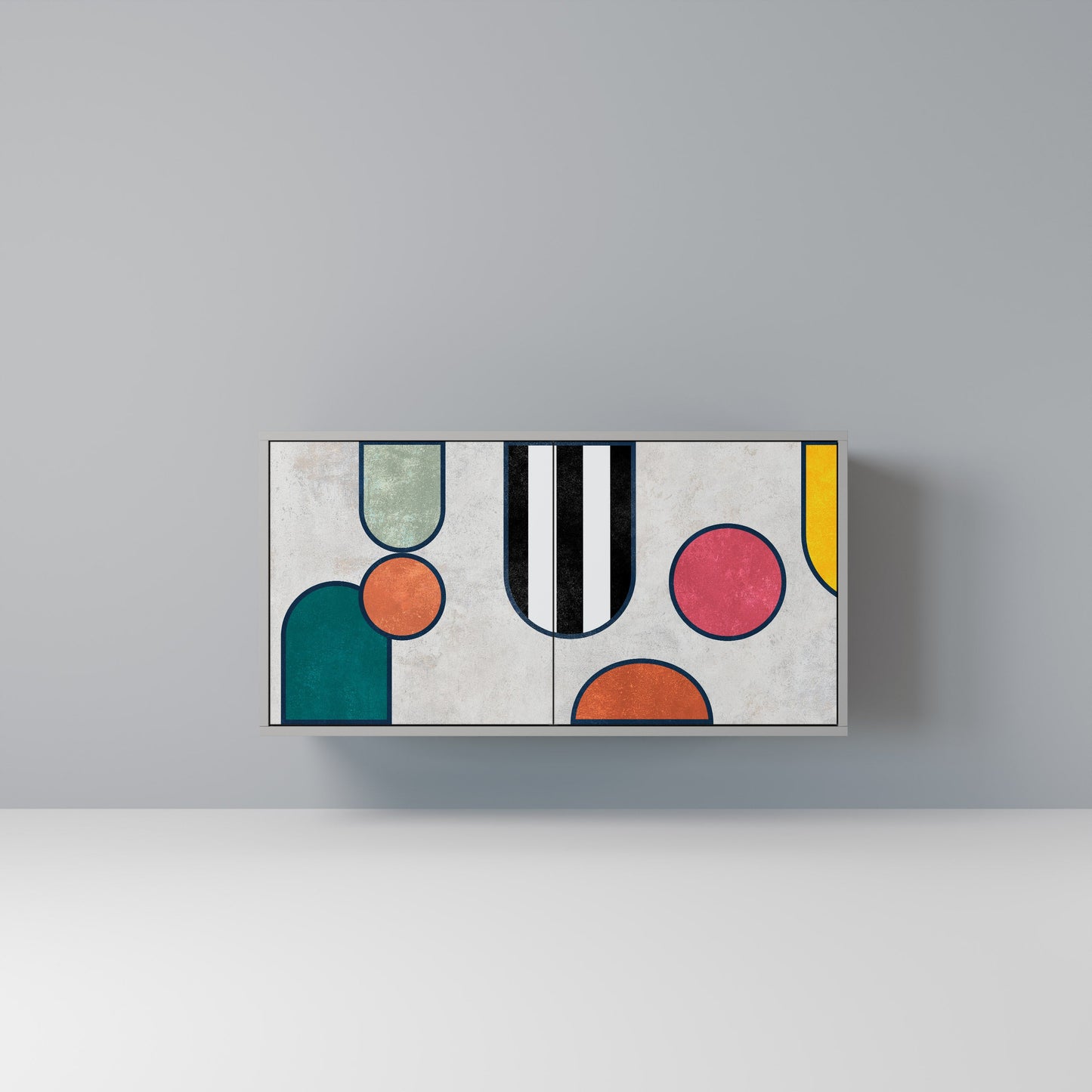 COOL STORY 2-Door Sideboard in Grey Finish