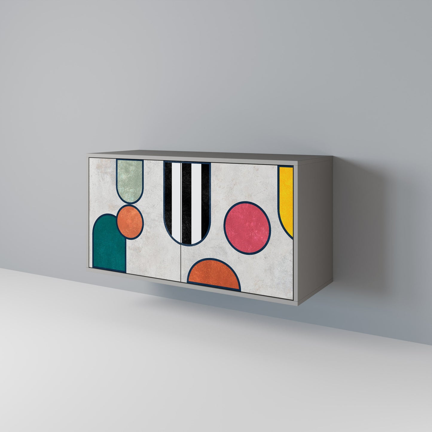 COOL STORY 2-Door Sideboard in Grey Finish