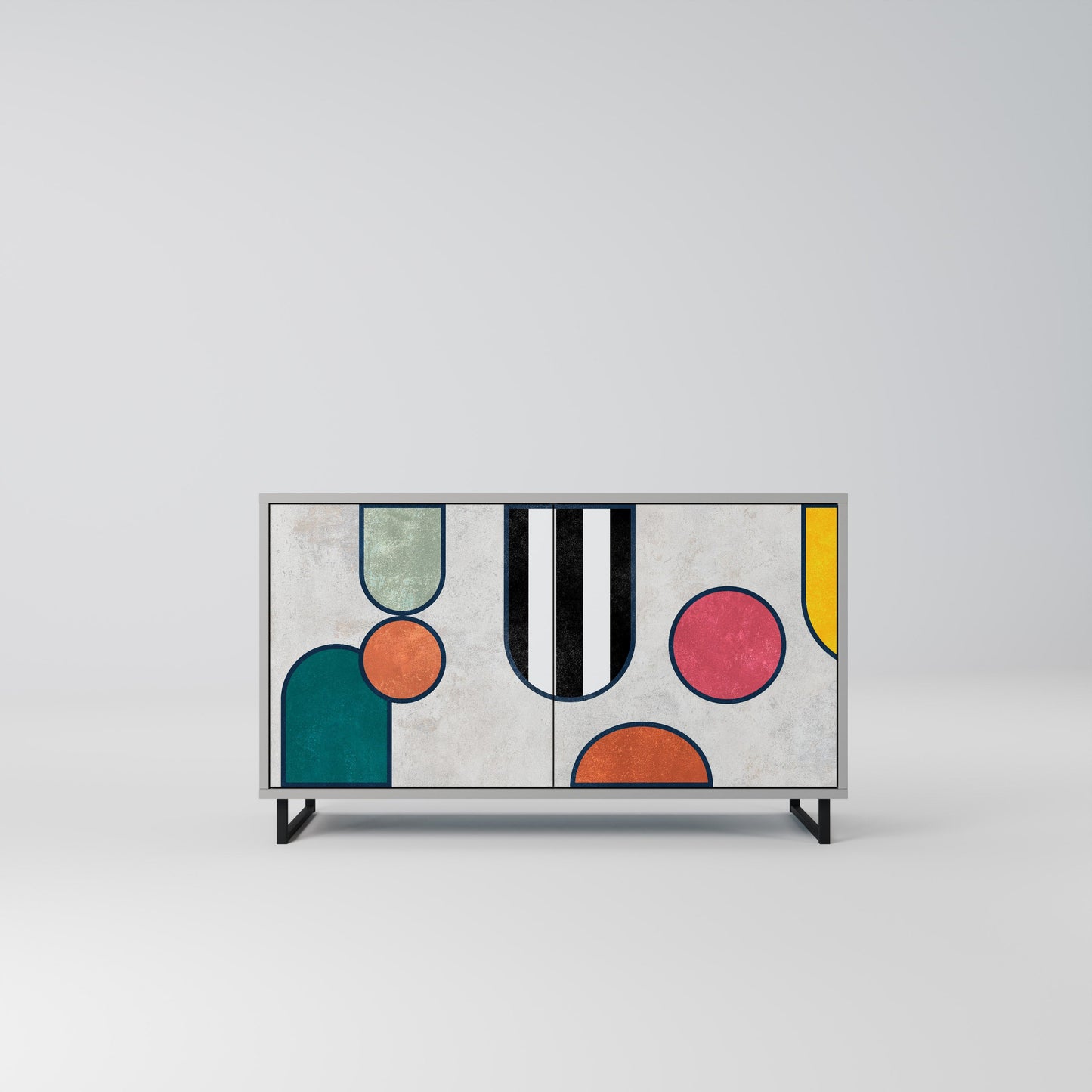 COOL STORY 2-Door Sideboard in Grey Finish
