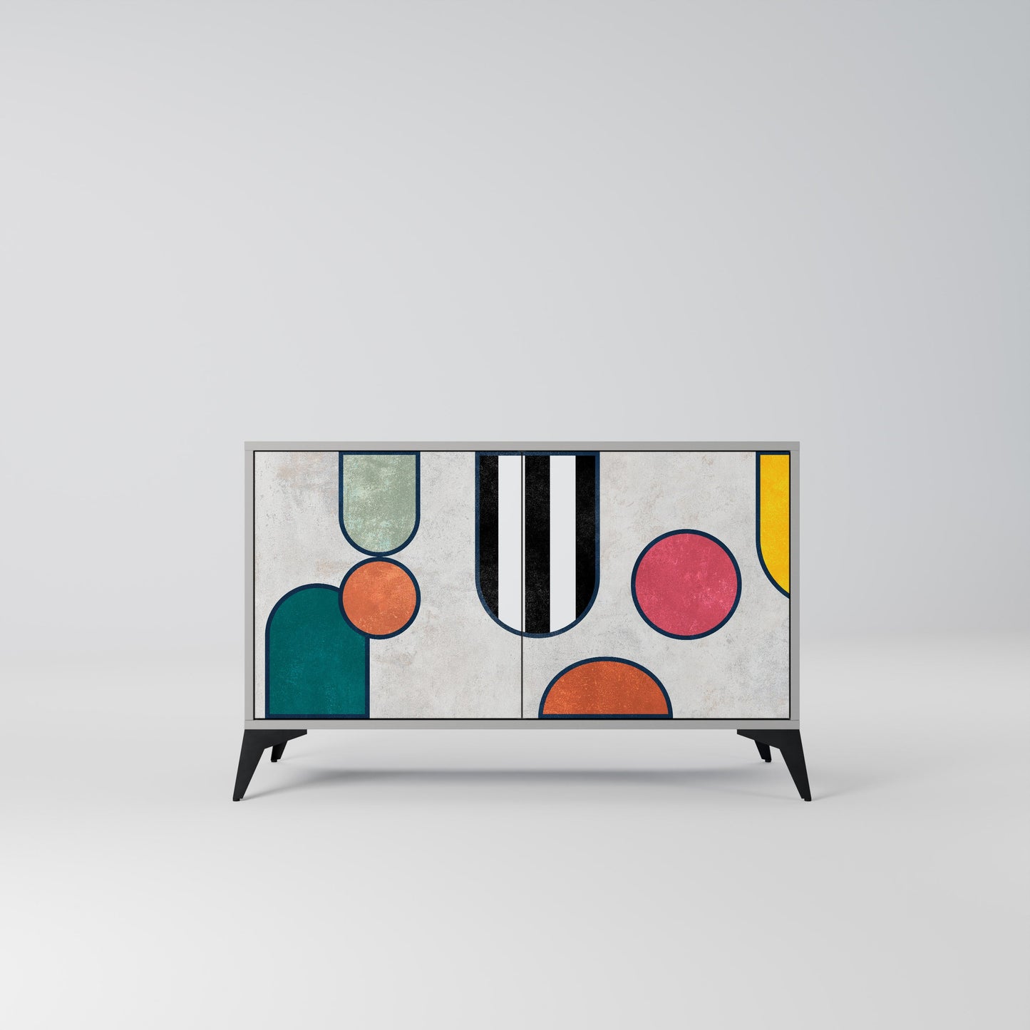 COOL STORY 2-Door Sideboard in Grey Finish