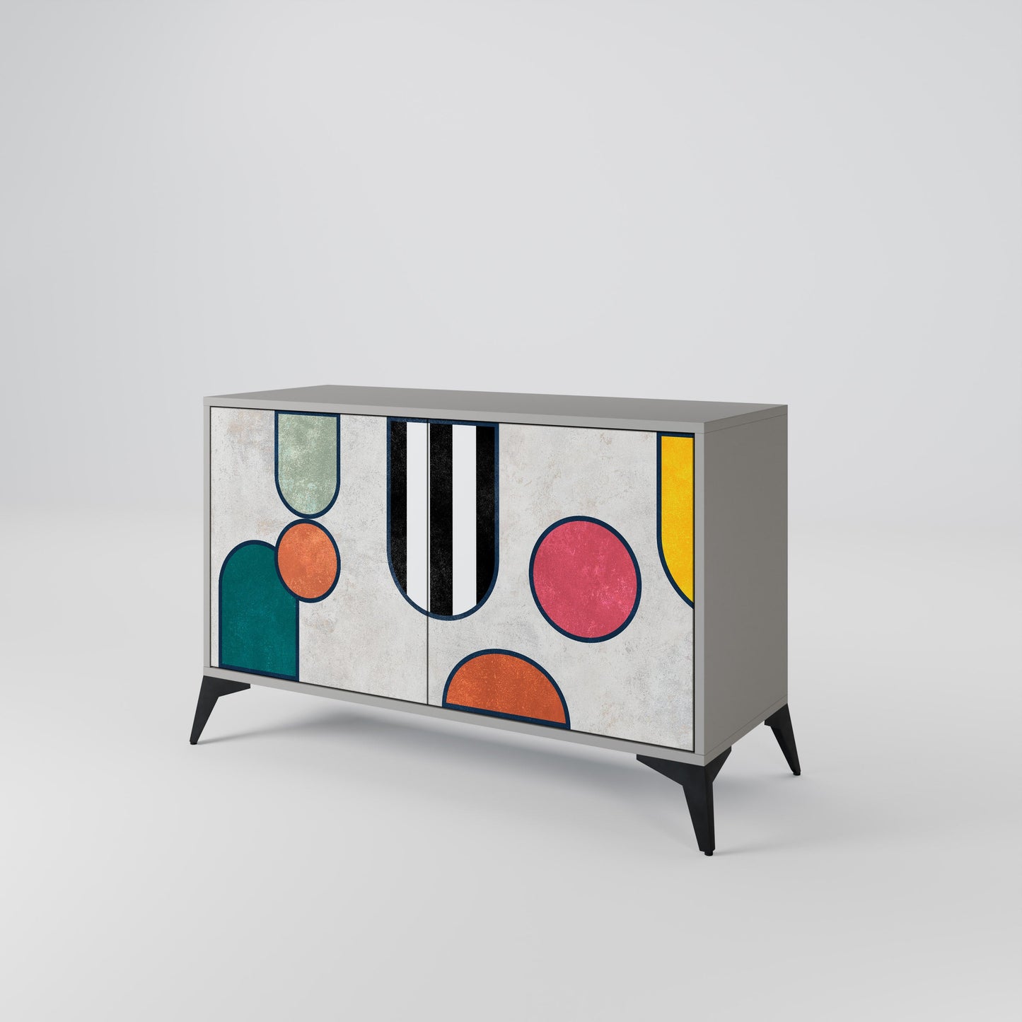 COOL STORY 2-Door Sideboard in Grey Finish