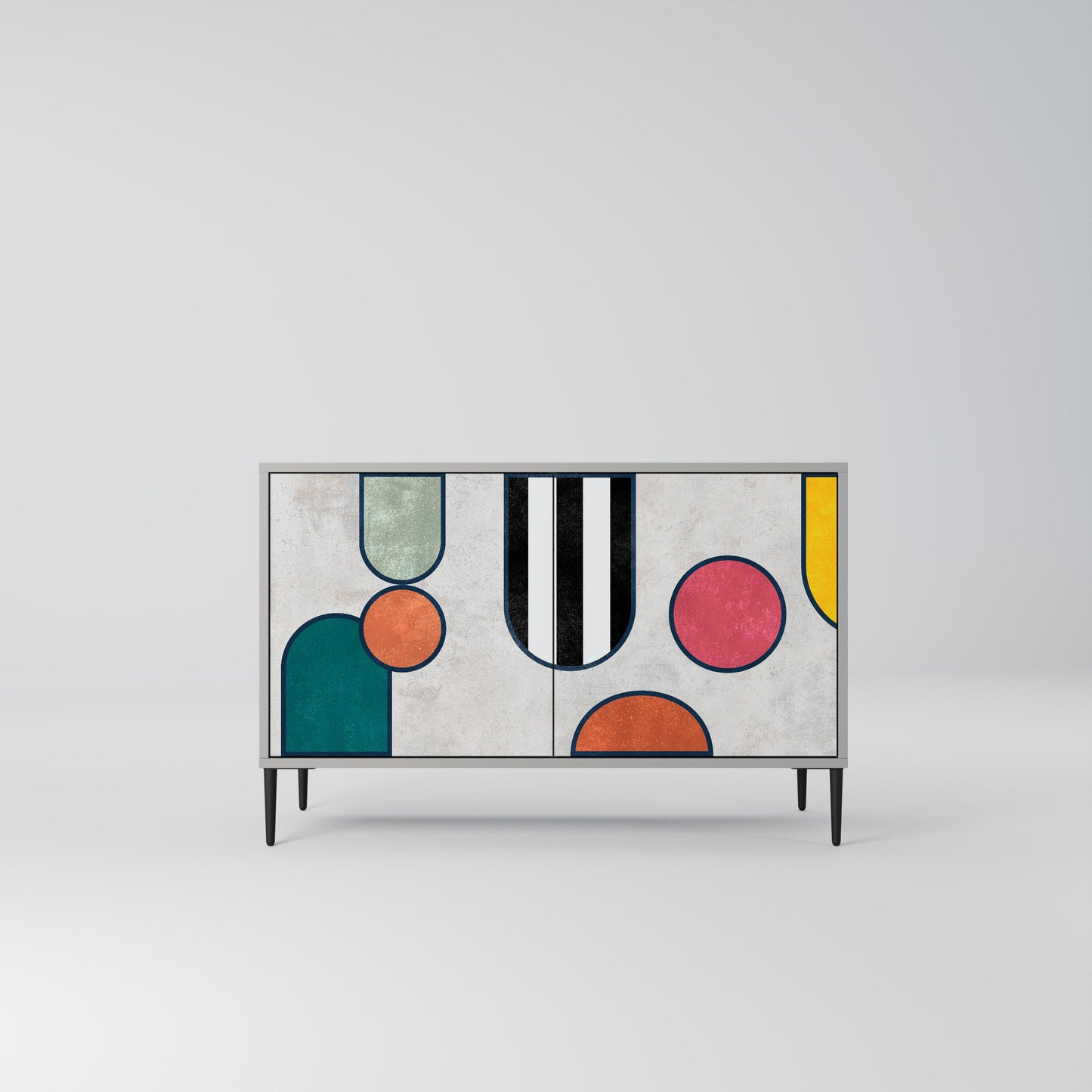 COOL STORY 2-Door Sideboard in Grey Finish