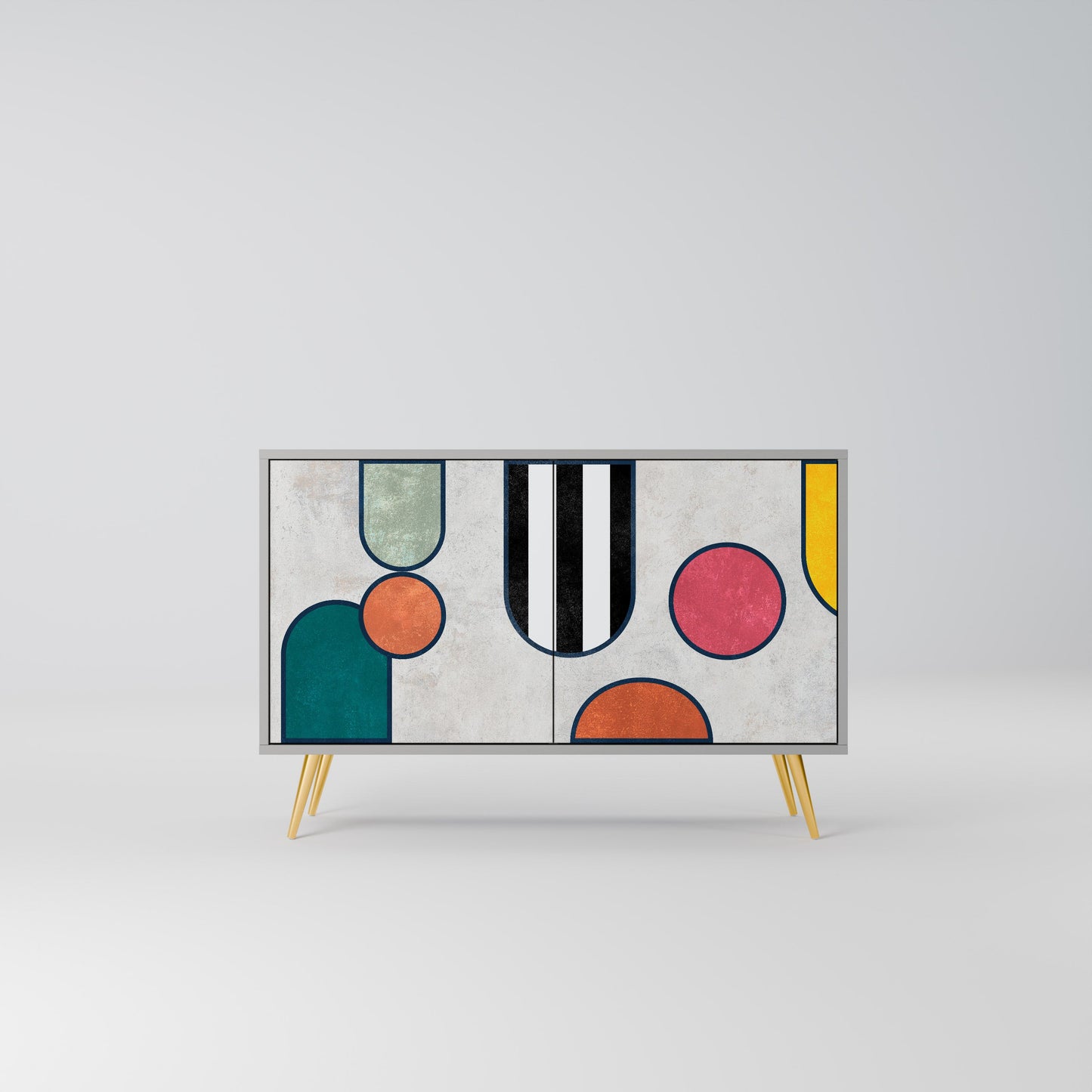 COOL STORY 2-Door Sideboard in Grey Finish