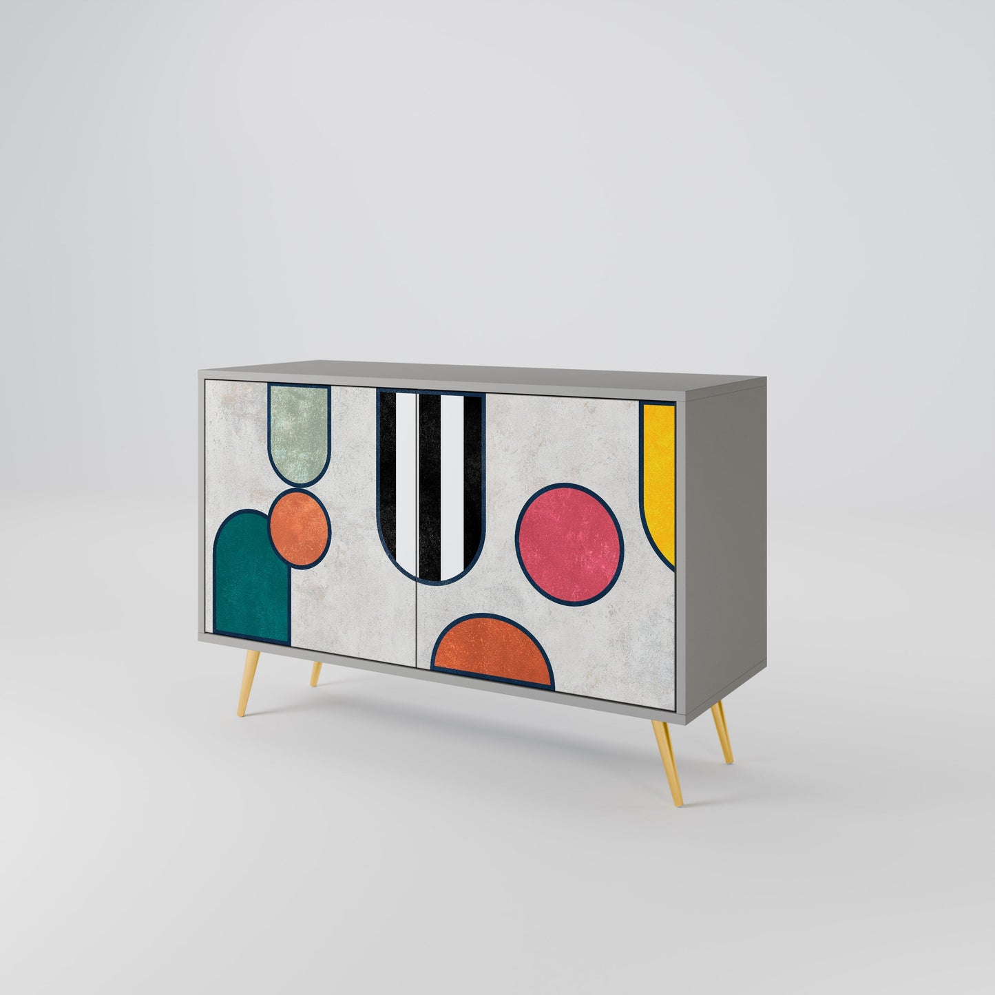 COOL STORY 2-Door Sideboard in Grey Finish