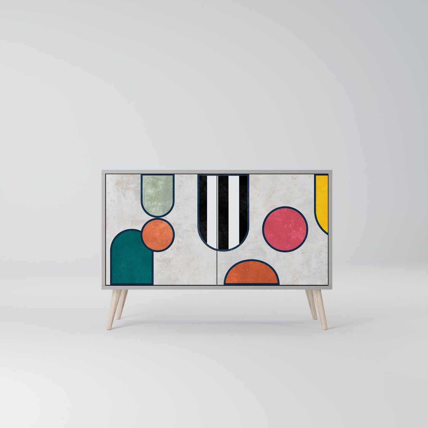 COOL STORY 2-Door Sideboard in Grey Finish