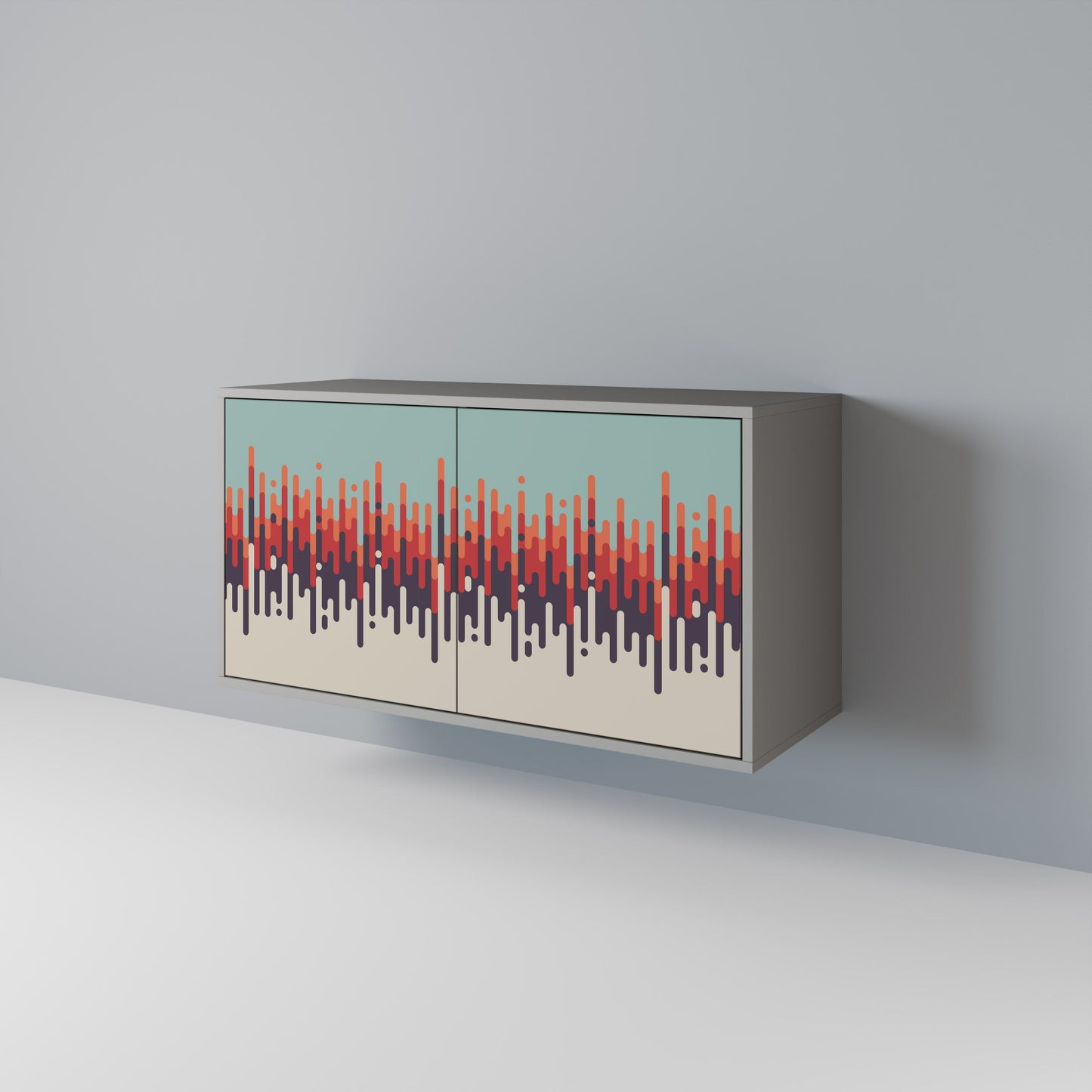 CHROMA CONTOURS 2-Door Sideboard in Grey Finish