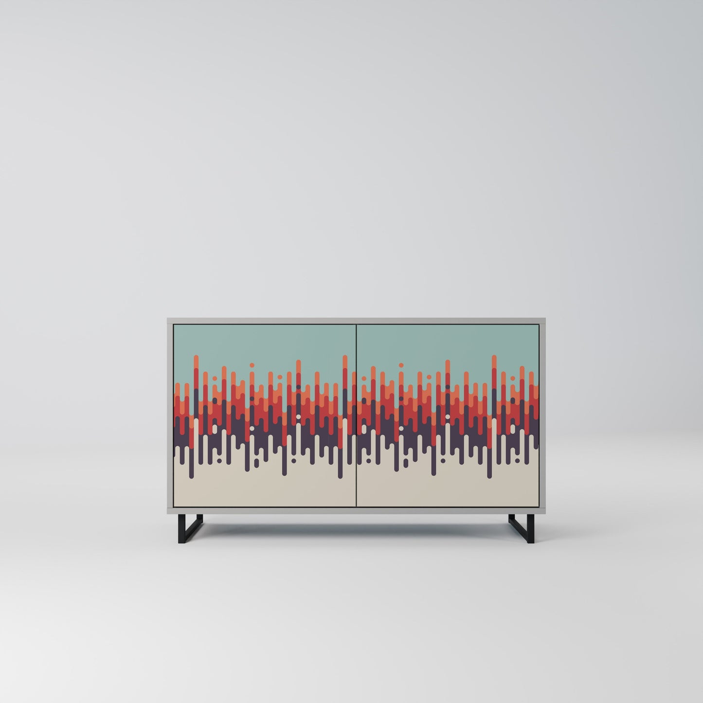 CHROMA CONTOURS 2-Door Sideboard in Grey Finish