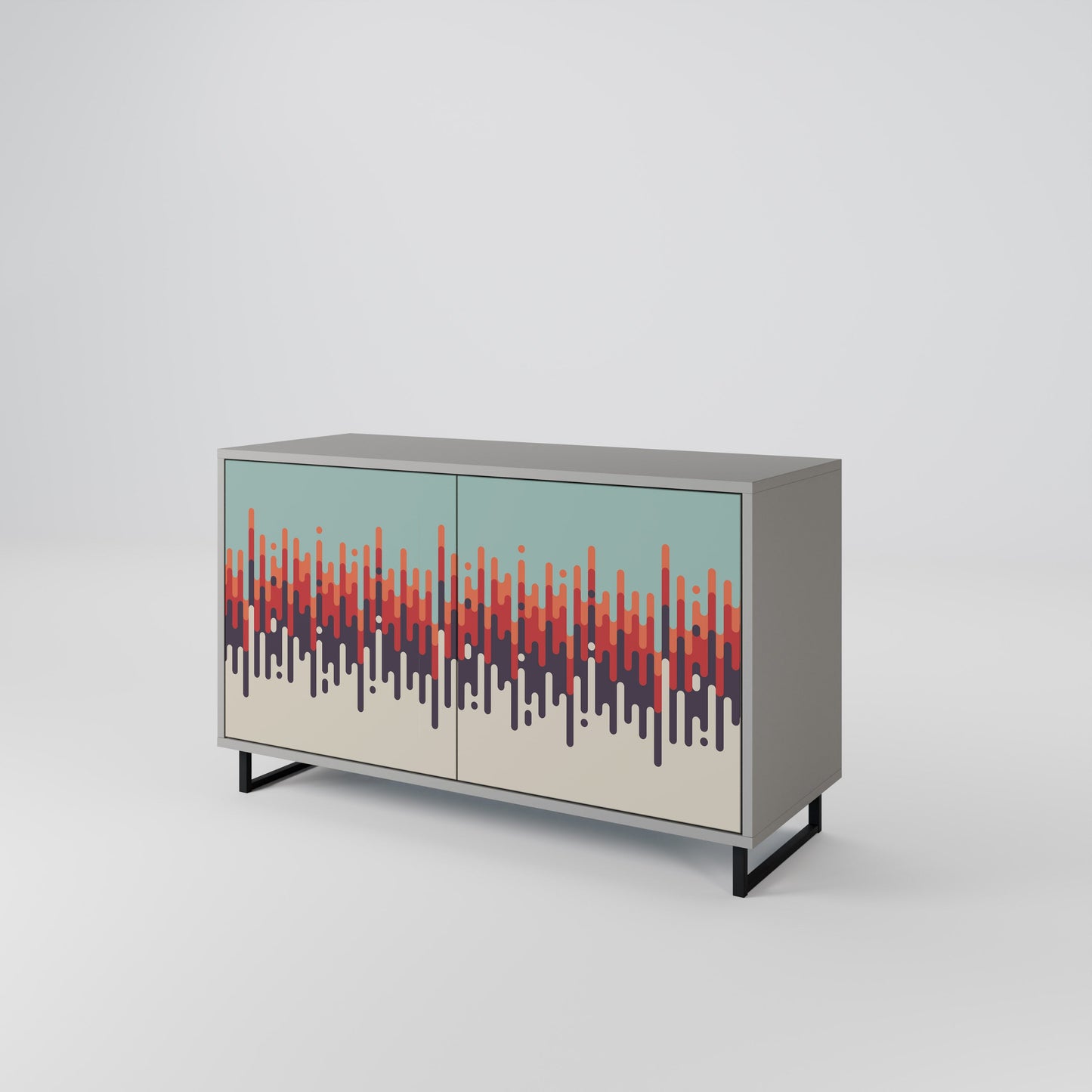 CHROMA CONTOURS 2-Door Sideboard in Grey Finish