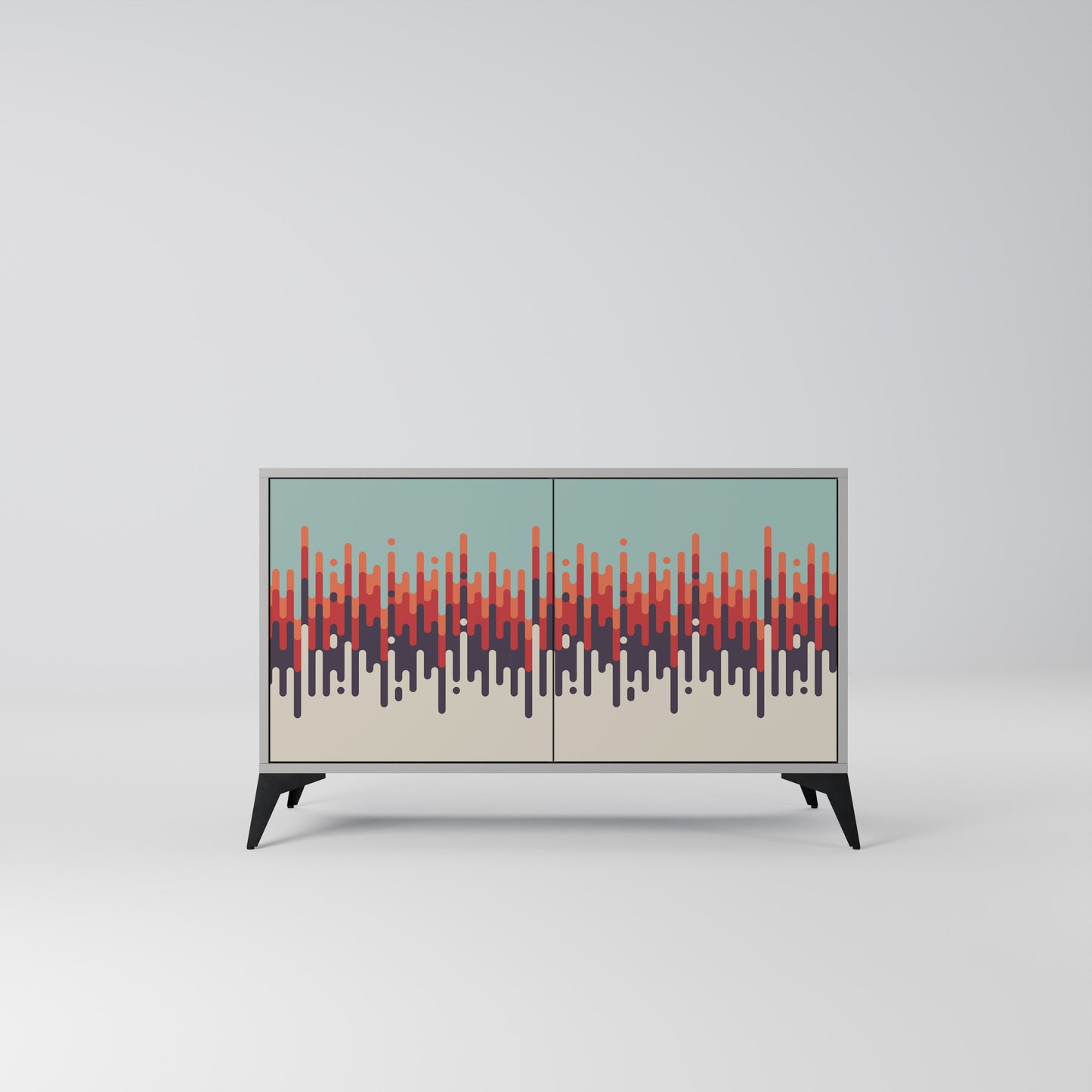 CHROMA CONTOURS 2-Door Sideboard in Grey Finish