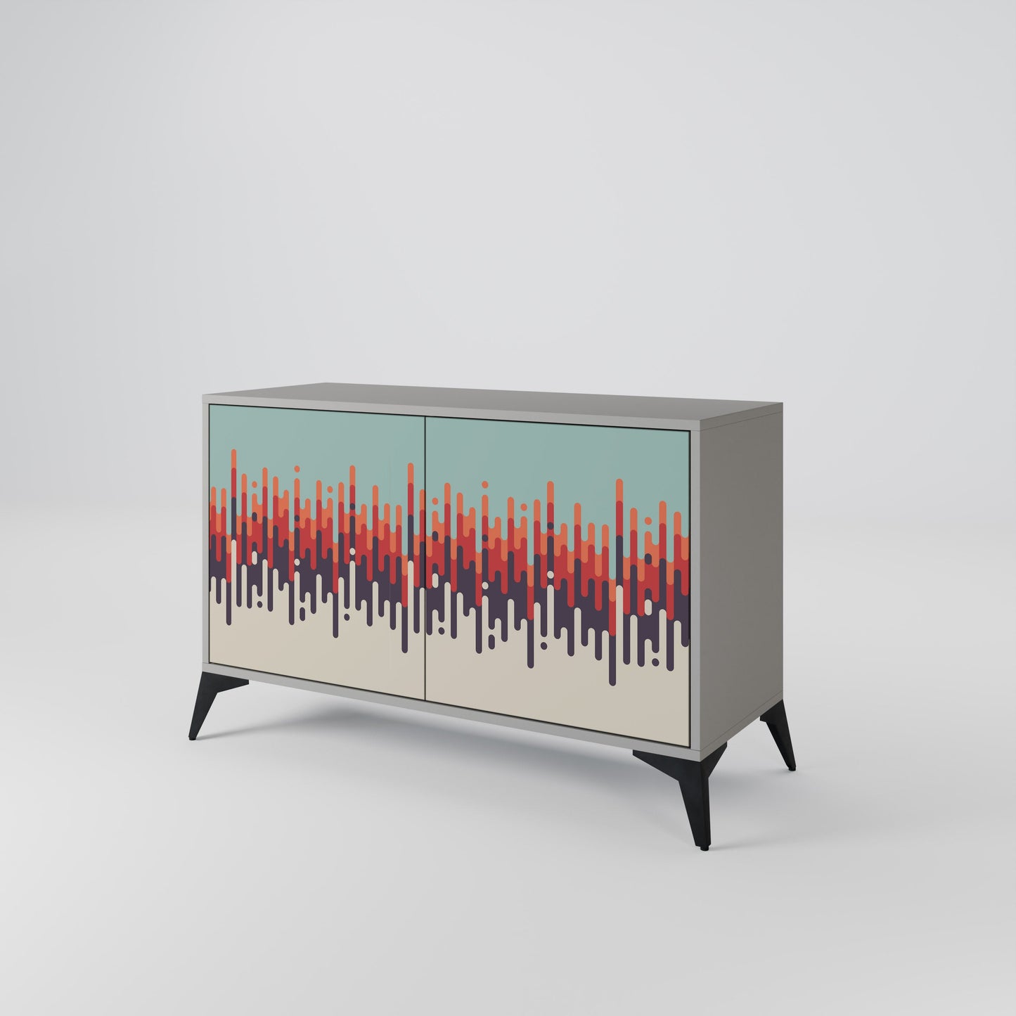 CHROMA CONTOURS 2-Door Sideboard in Grey Finish