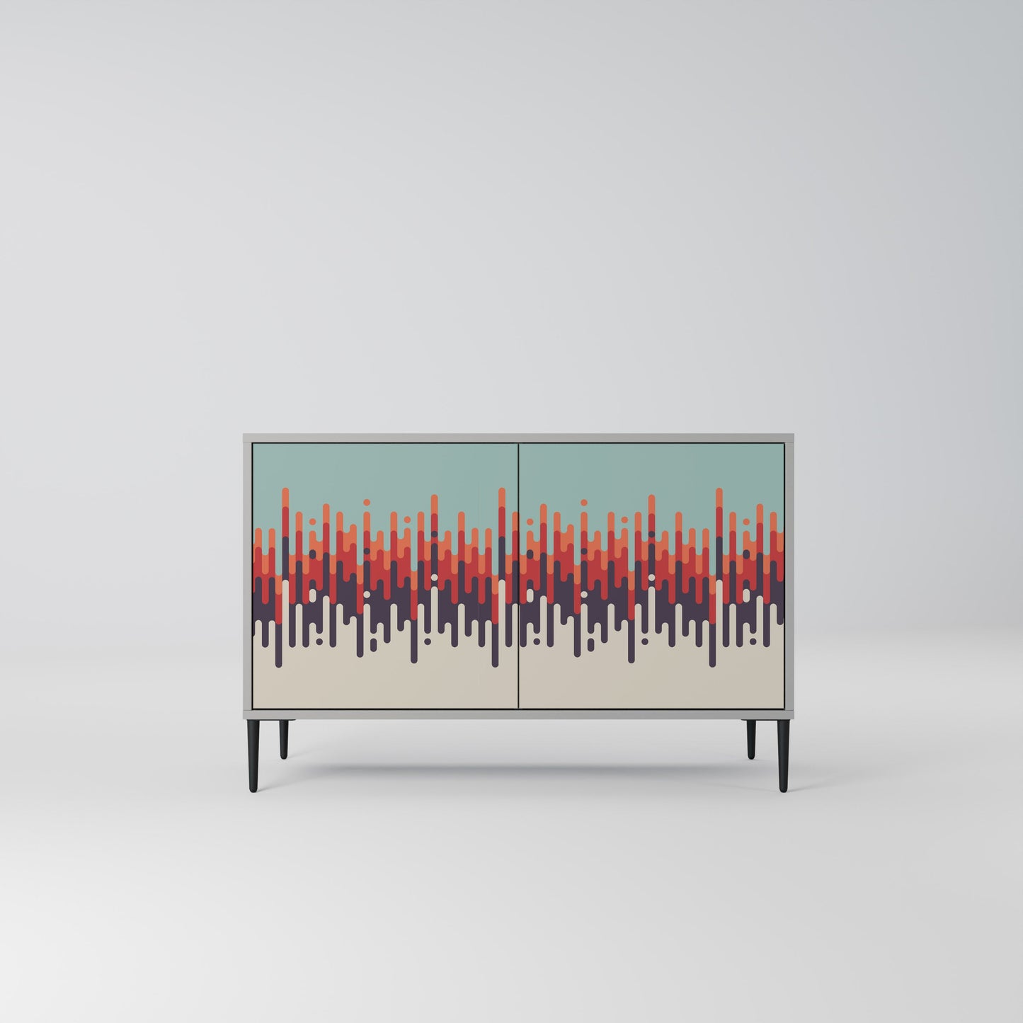 CHROMA CONTOURS 2-Door Sideboard in Grey Finish