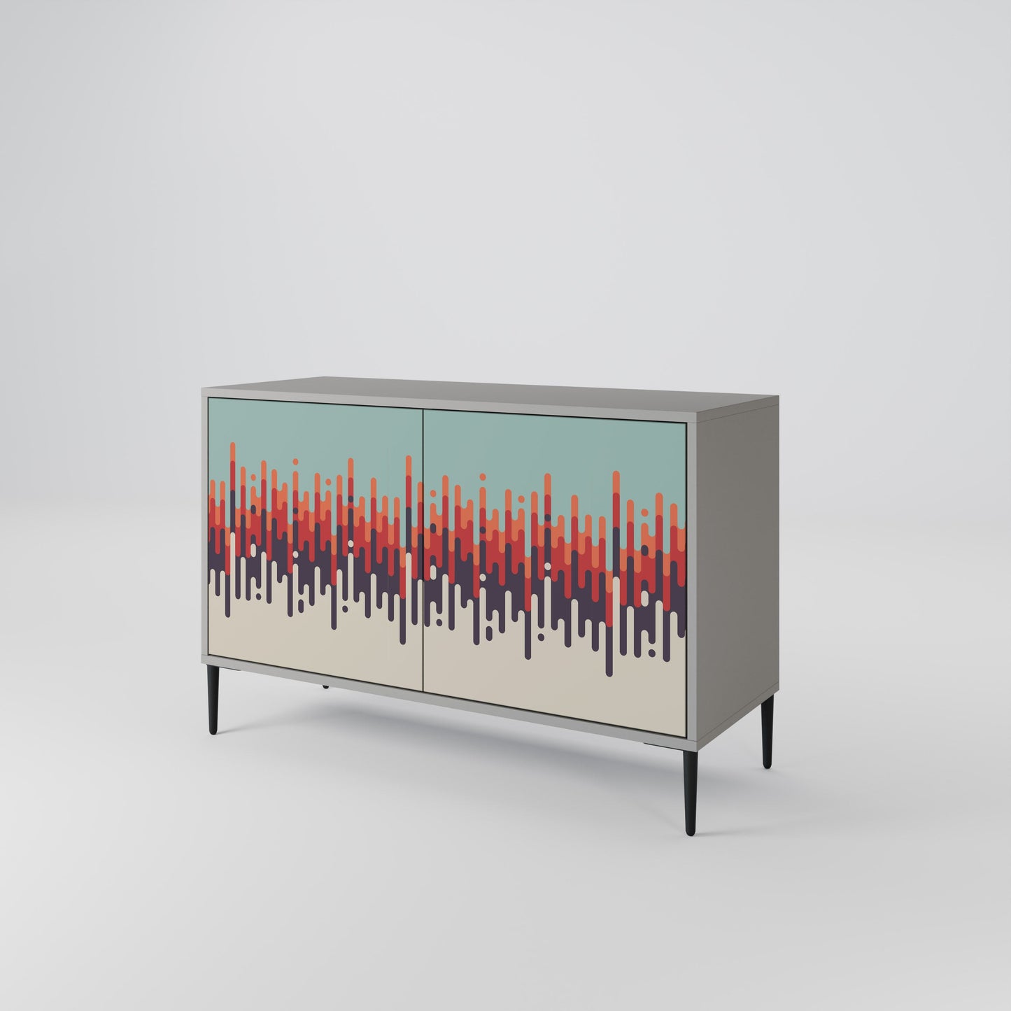 CHROMA CONTOURS 2-Door Sideboard in Grey Finish