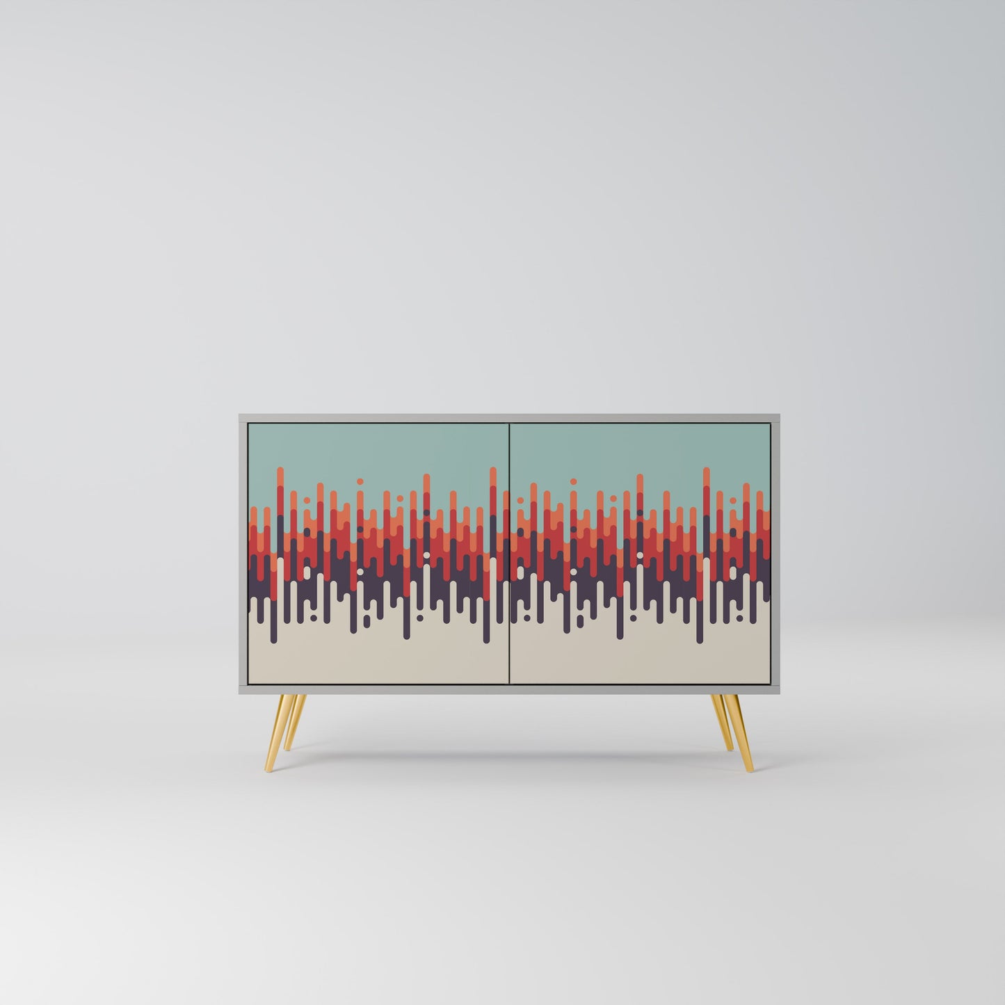 CHROMA CONTOURS 2-Door Sideboard in Grey Finish