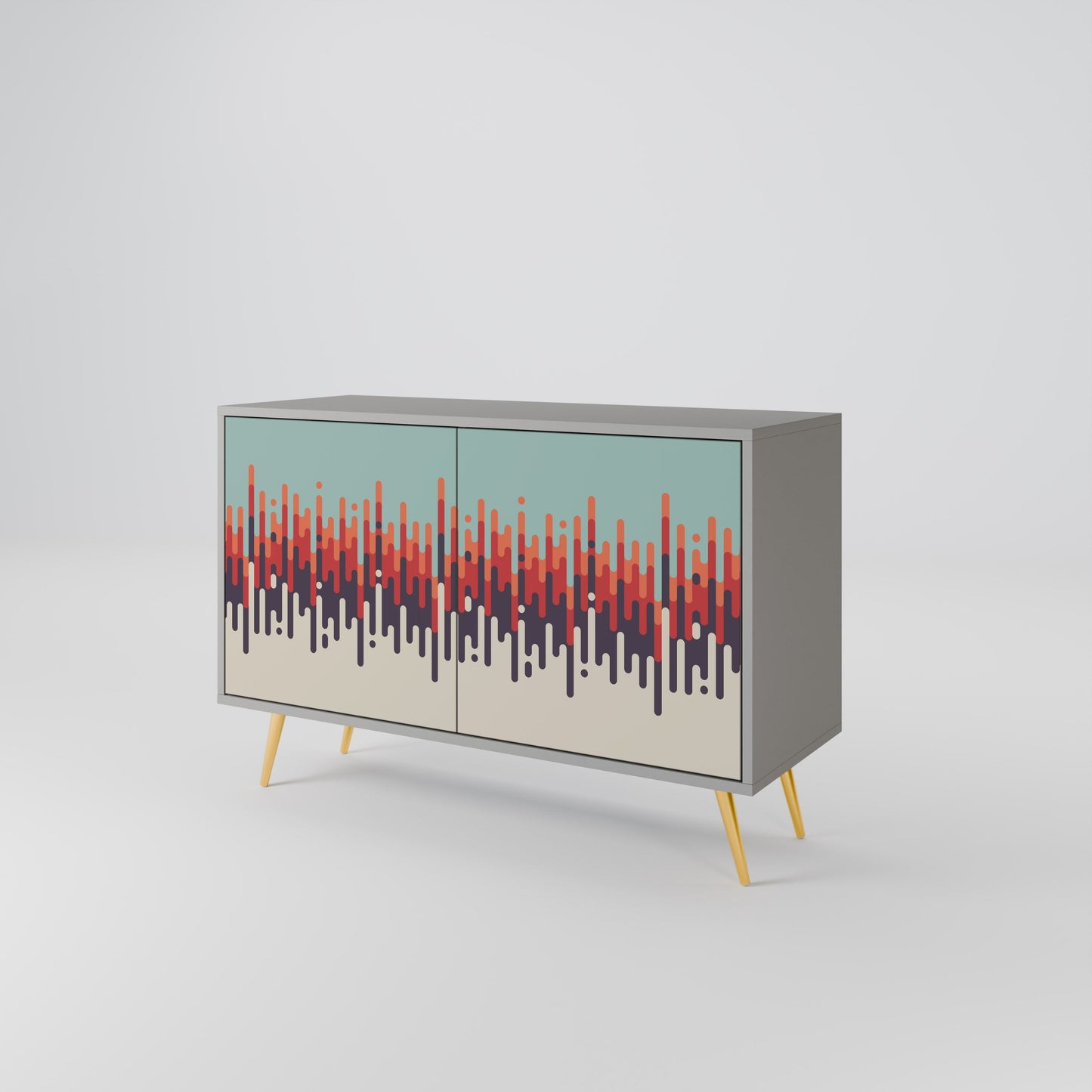 CHROMA CONTOURS 2-Door Sideboard in Grey Finish
