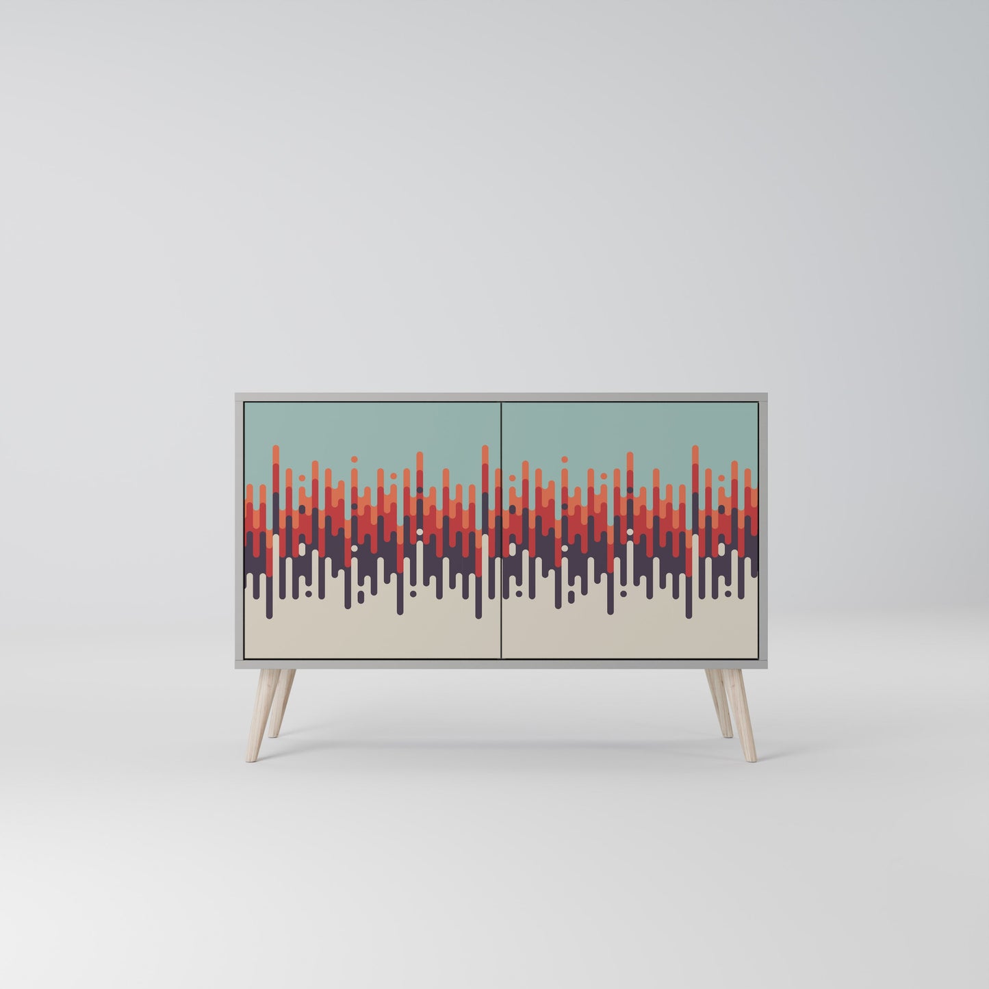 CHROMA CONTOURS 2-Door Sideboard in Grey Finish