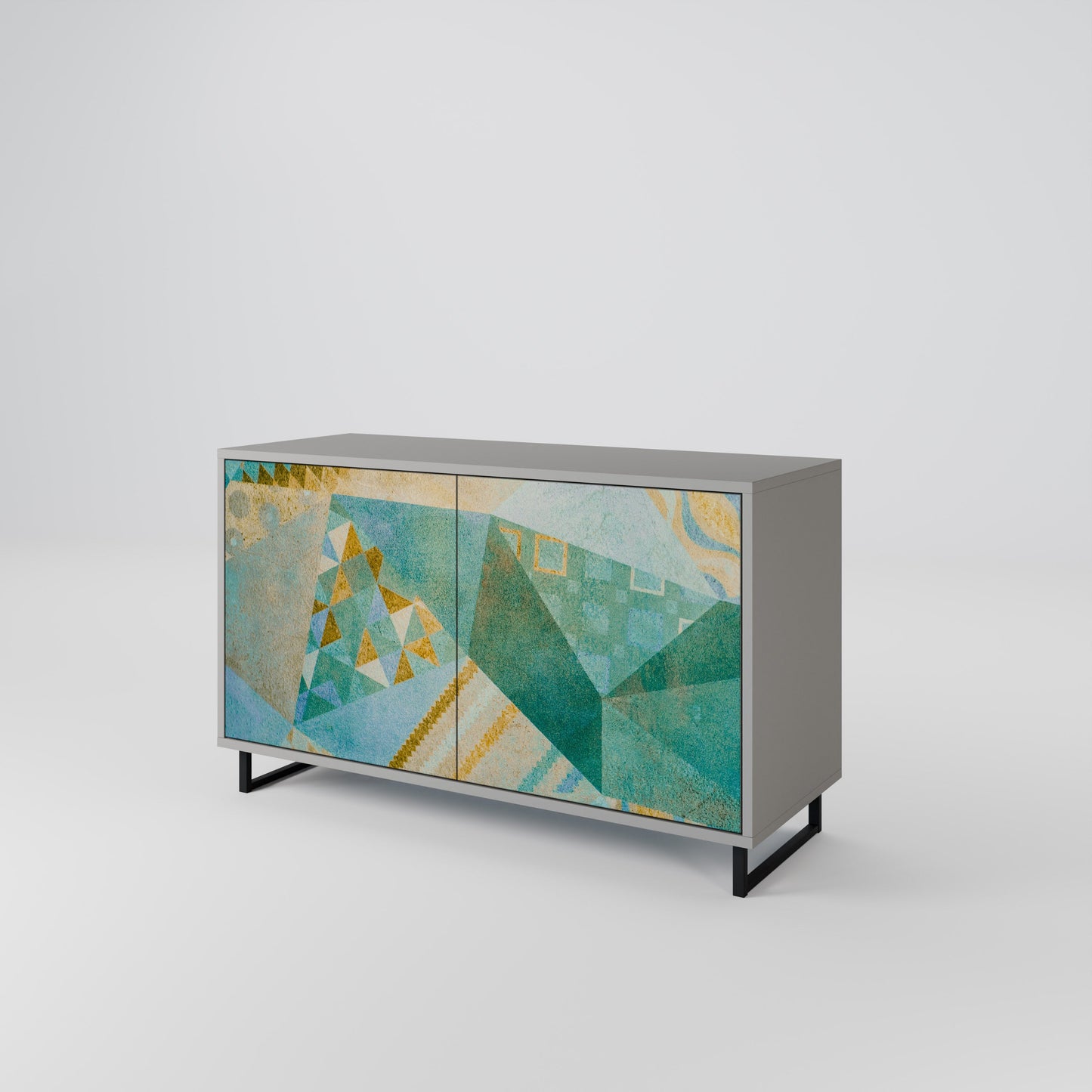 SPECTRUM SPLENDOR 2-Door Sideboard in Grey Finish