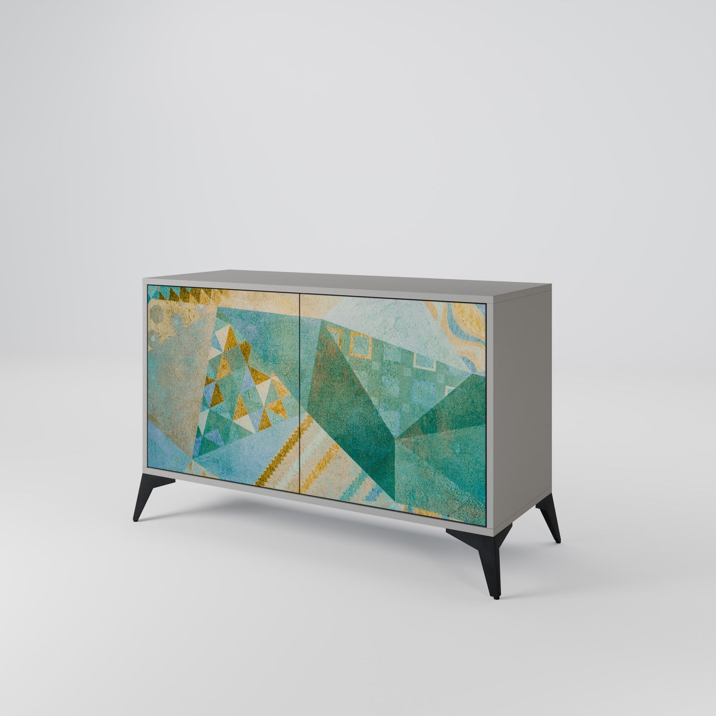SPECTRUM SPLENDOR 2-Door Sideboard in Grey Finish