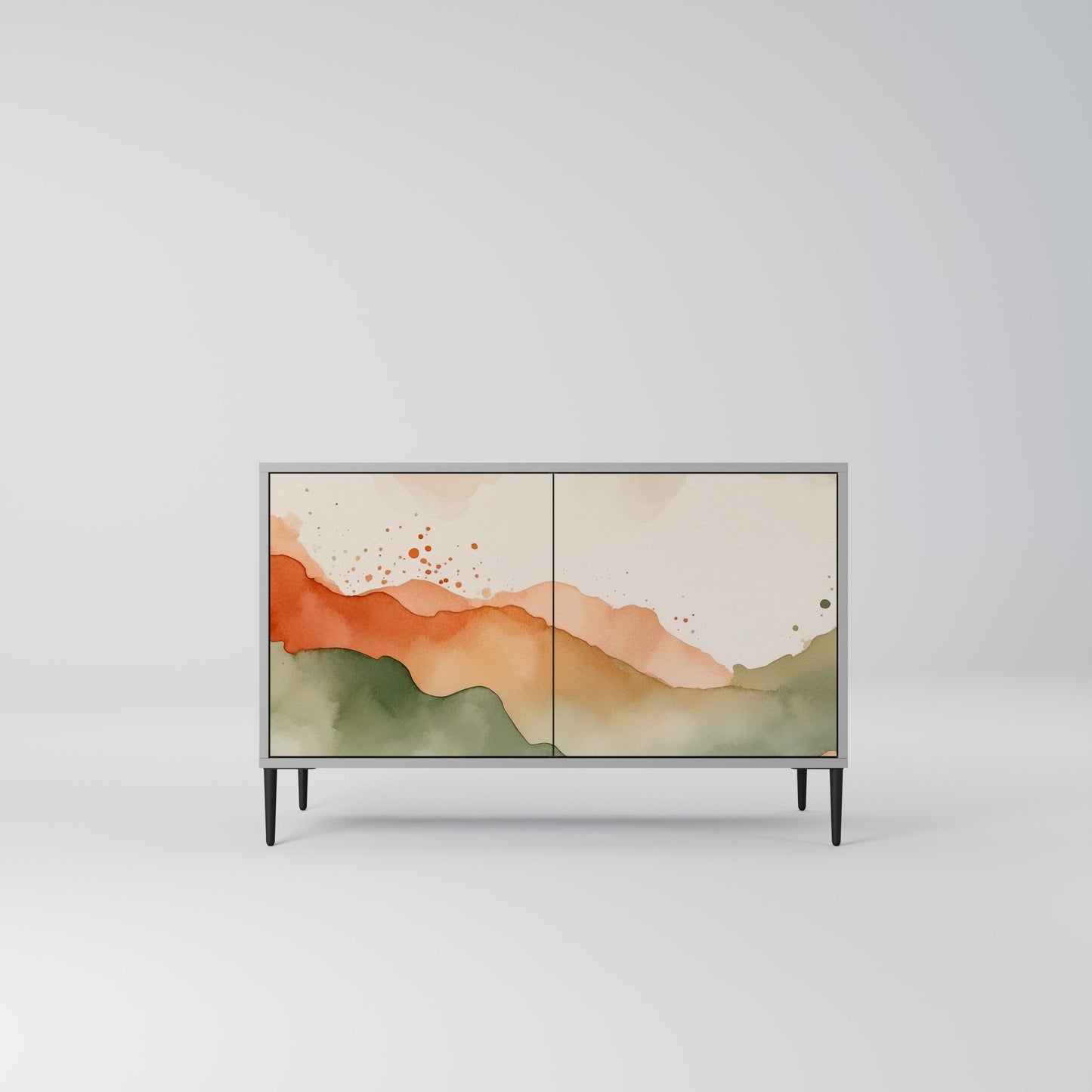WATERCOLOUR PEAKS 2-Door Sideboard in Grey Finish