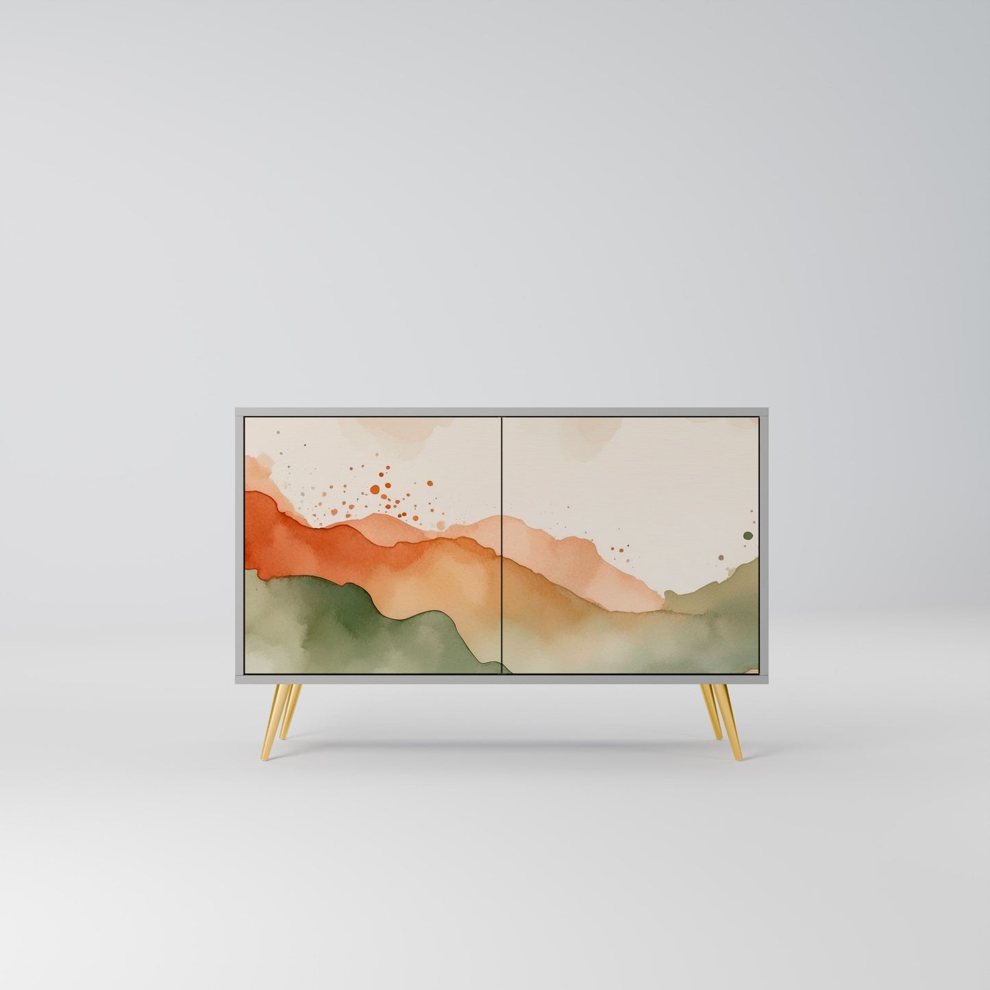 WATERCOLOUR PEAKS 2-Door Sideboard in Grey Finish