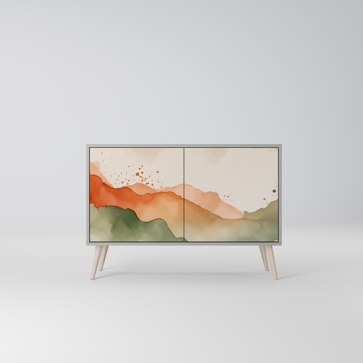 WATERCOLOUR PEAKS 2-Door Sideboard in Grey Finish