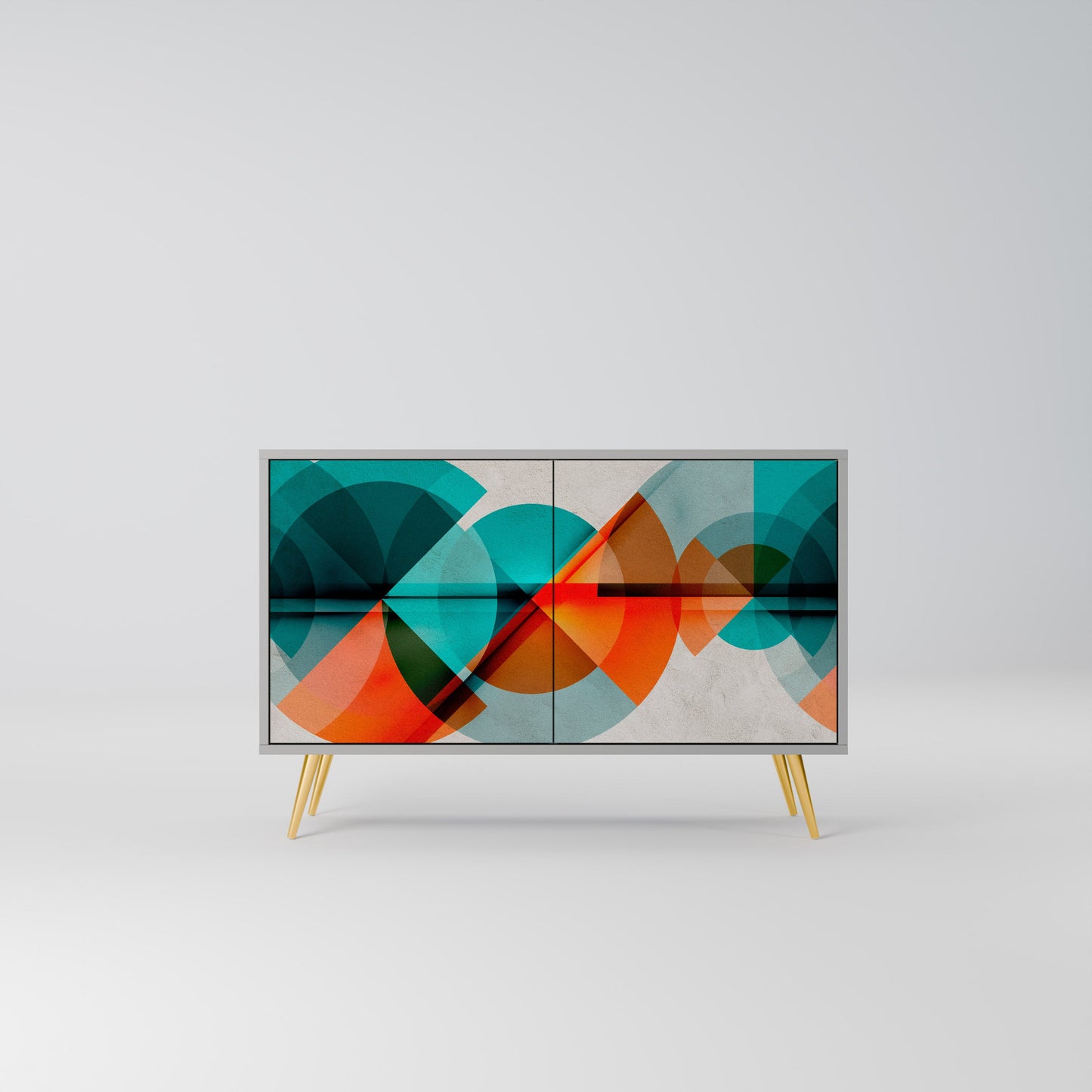 CIRCULAR RHAPSODY 2-Door Sideboard in Grey Finish