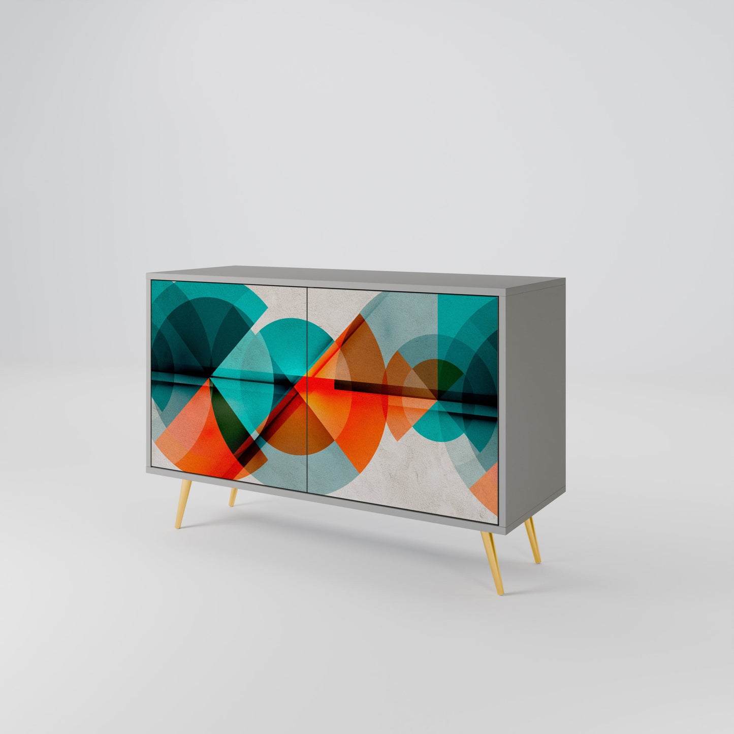 CIRCULAR RHAPSODY 2-Door Sideboard in Grey Finish