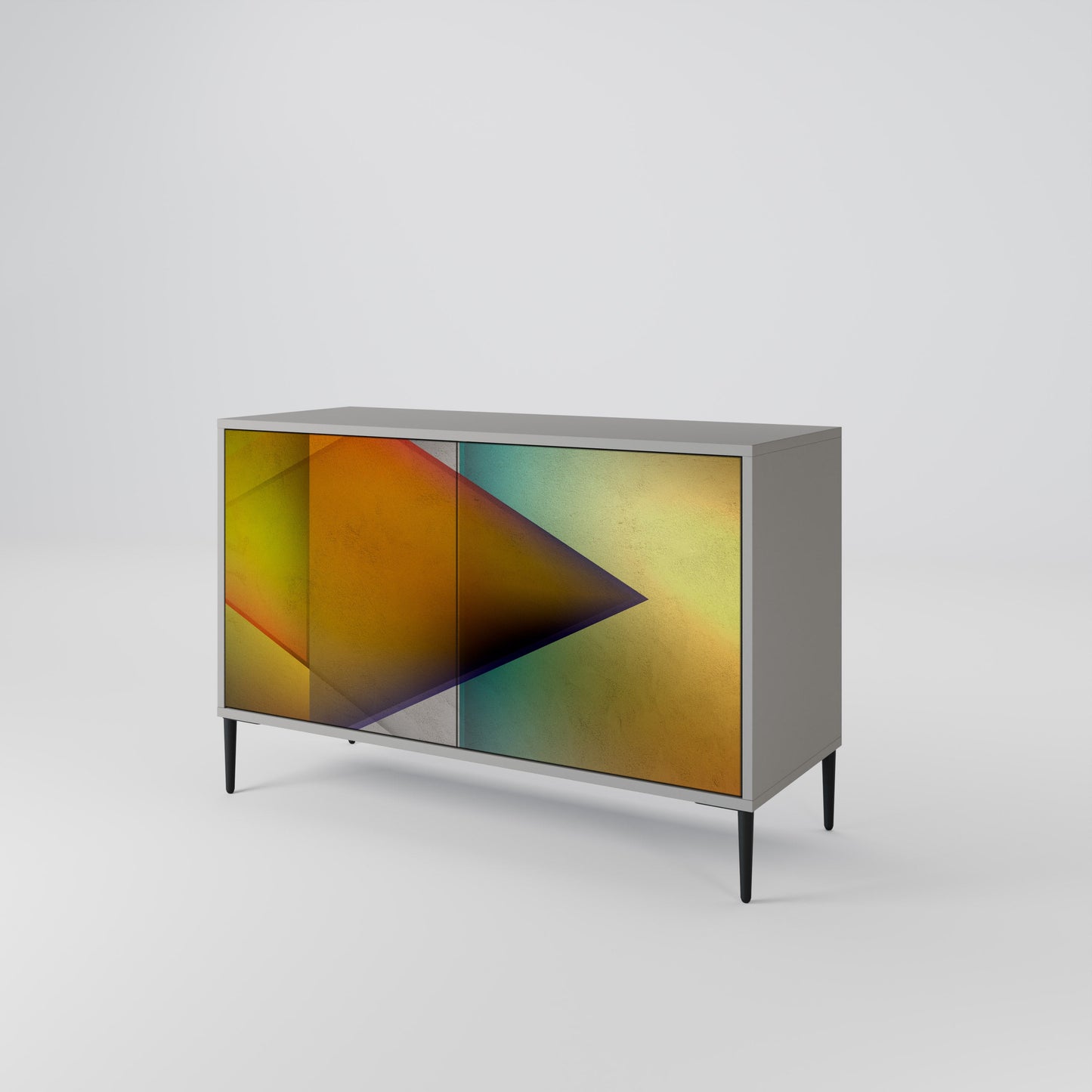 PIERCING SHARPNESS 2-Door Sideboard in Grey Finish