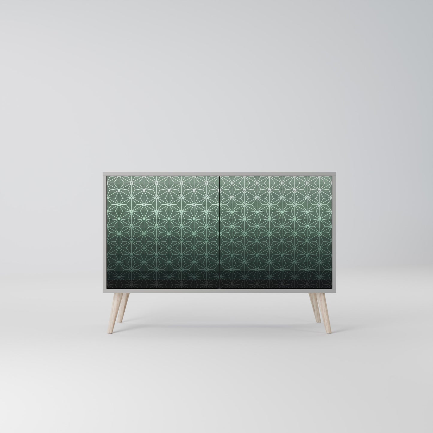 ORNAMENTAL GLIMMER 2-Door Sideboard in Grey Finish