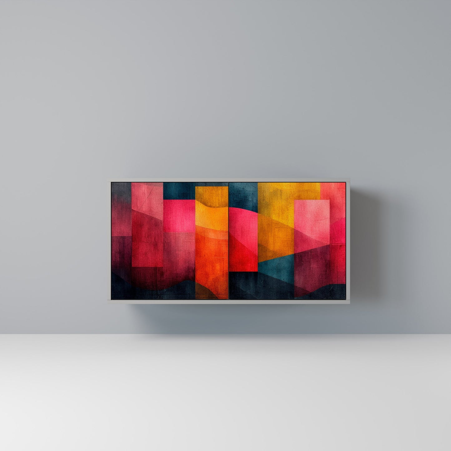 COLORFUL SOUNDS 2-Door Sideboard in Grey Finish