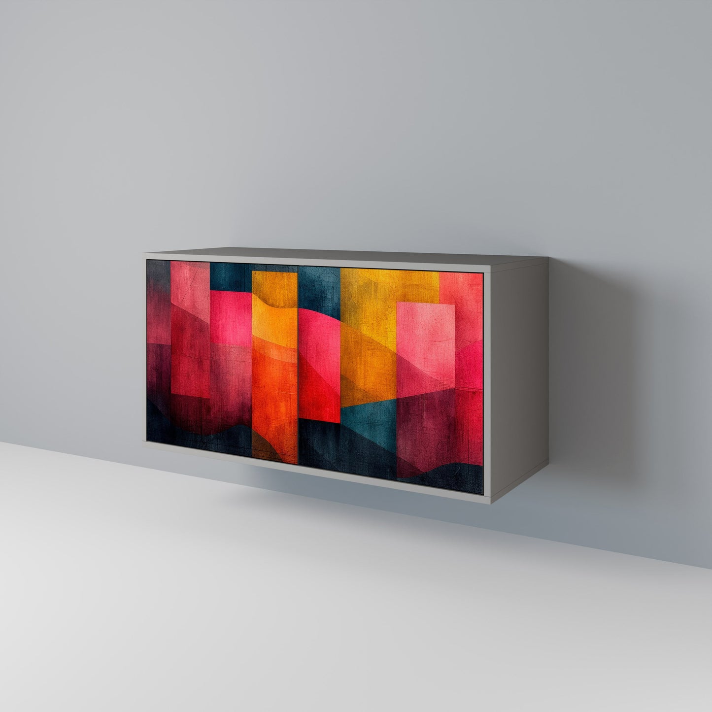 COLORFUL SOUNDS 2-Door Sideboard in Grey Finish