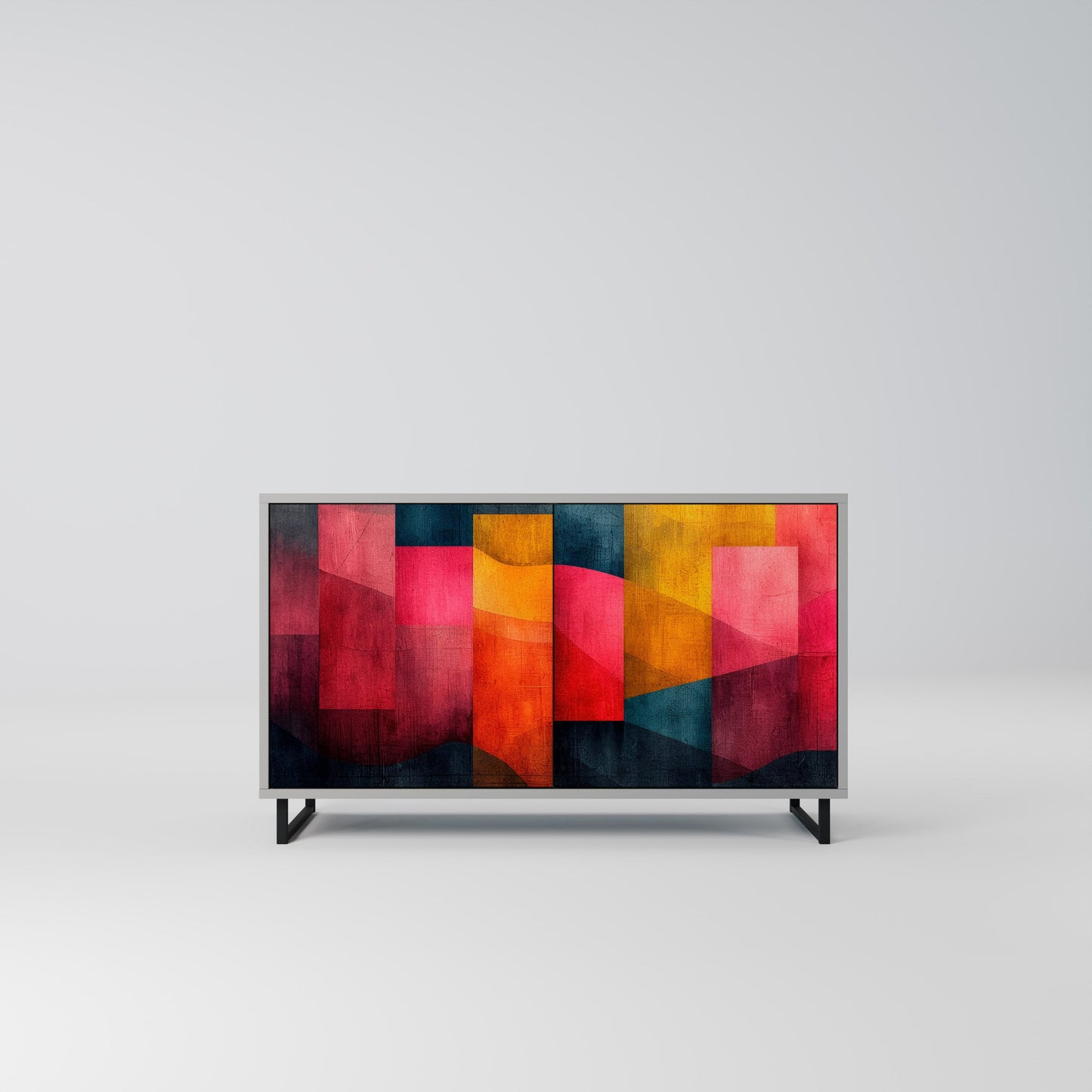 COLORFUL SOUNDS 2-Door Sideboard in Grey Finish
