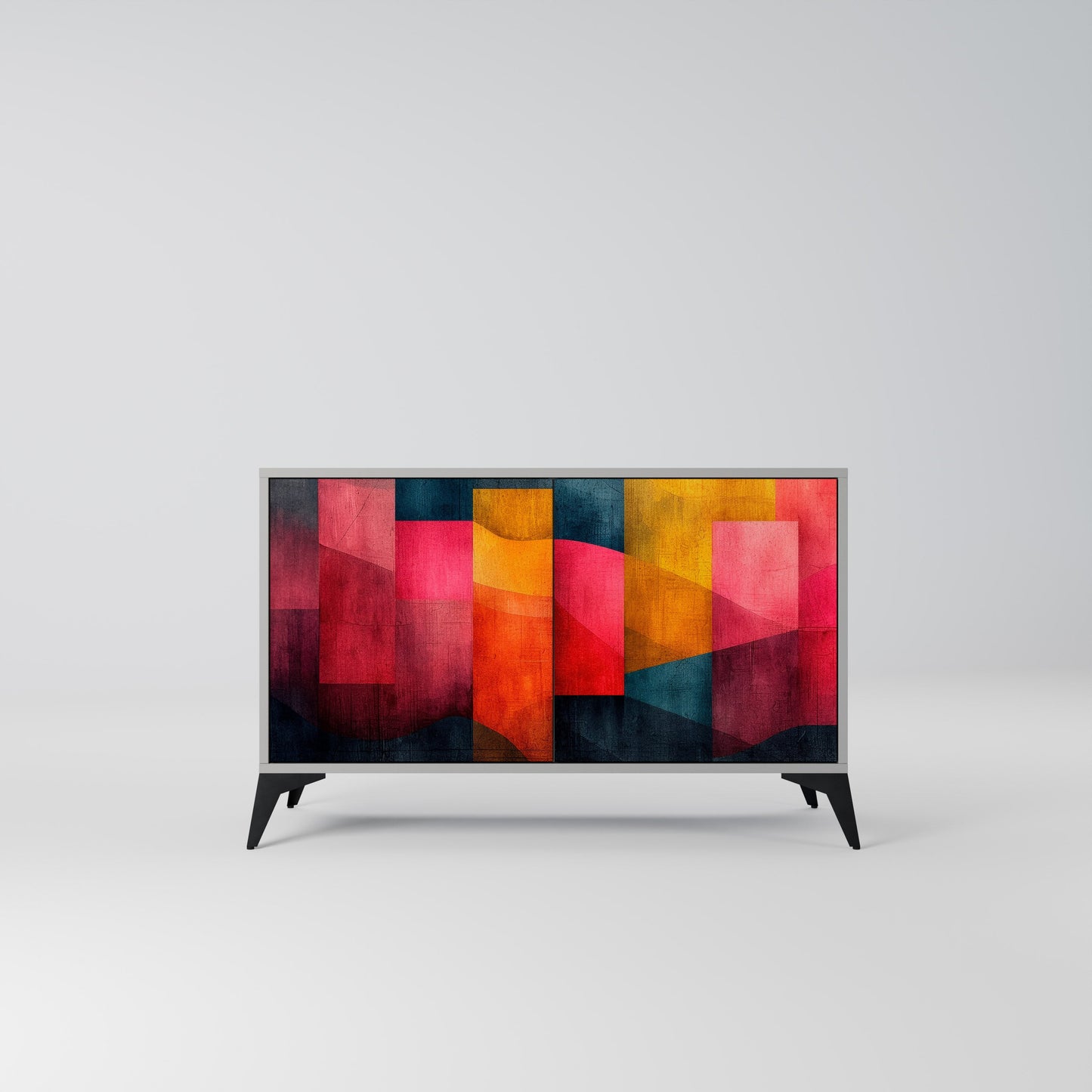 COLORFUL SOUNDS 2-Door Sideboard in Grey Finish