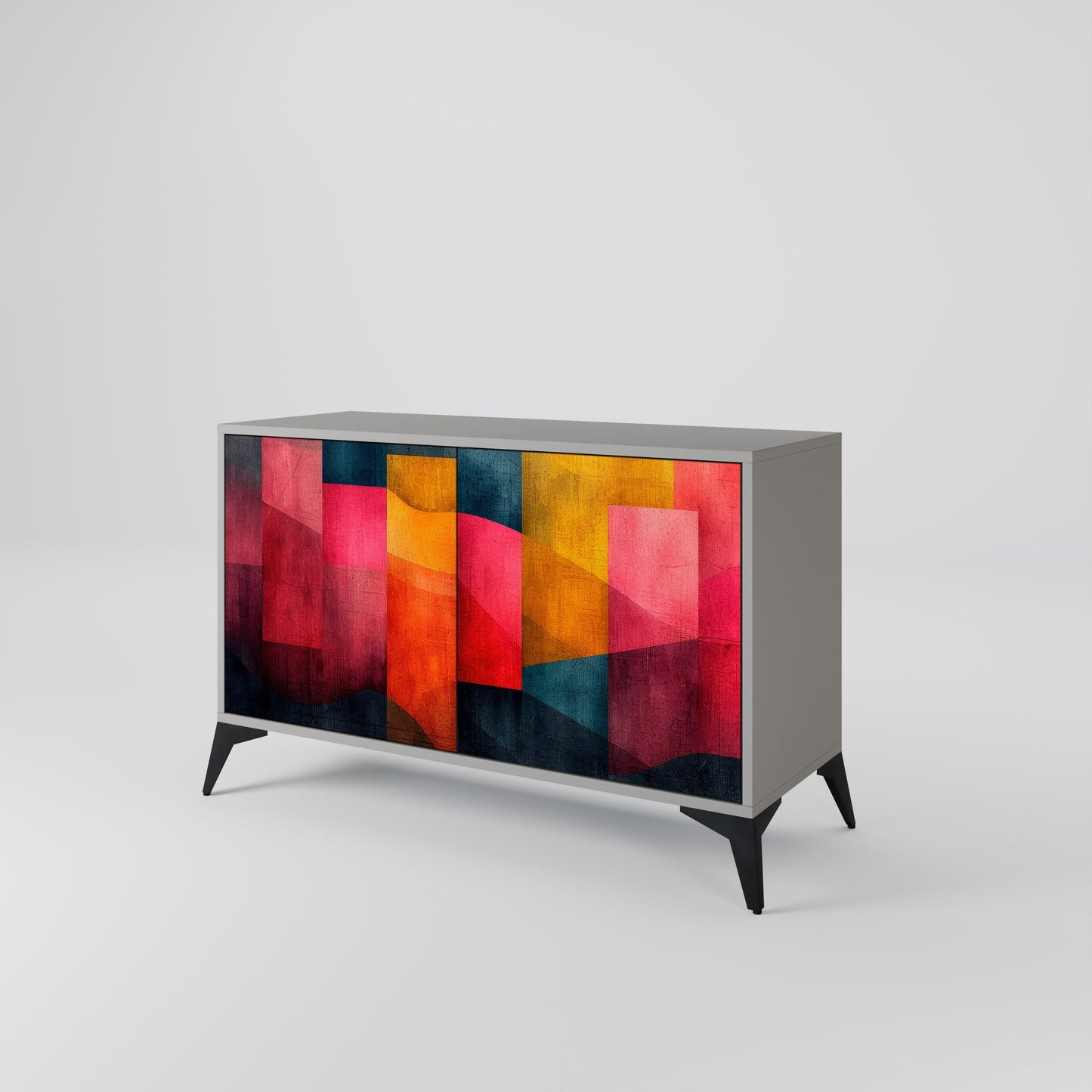 COLORFUL SOUNDS 2-Door Sideboard in Grey Finish