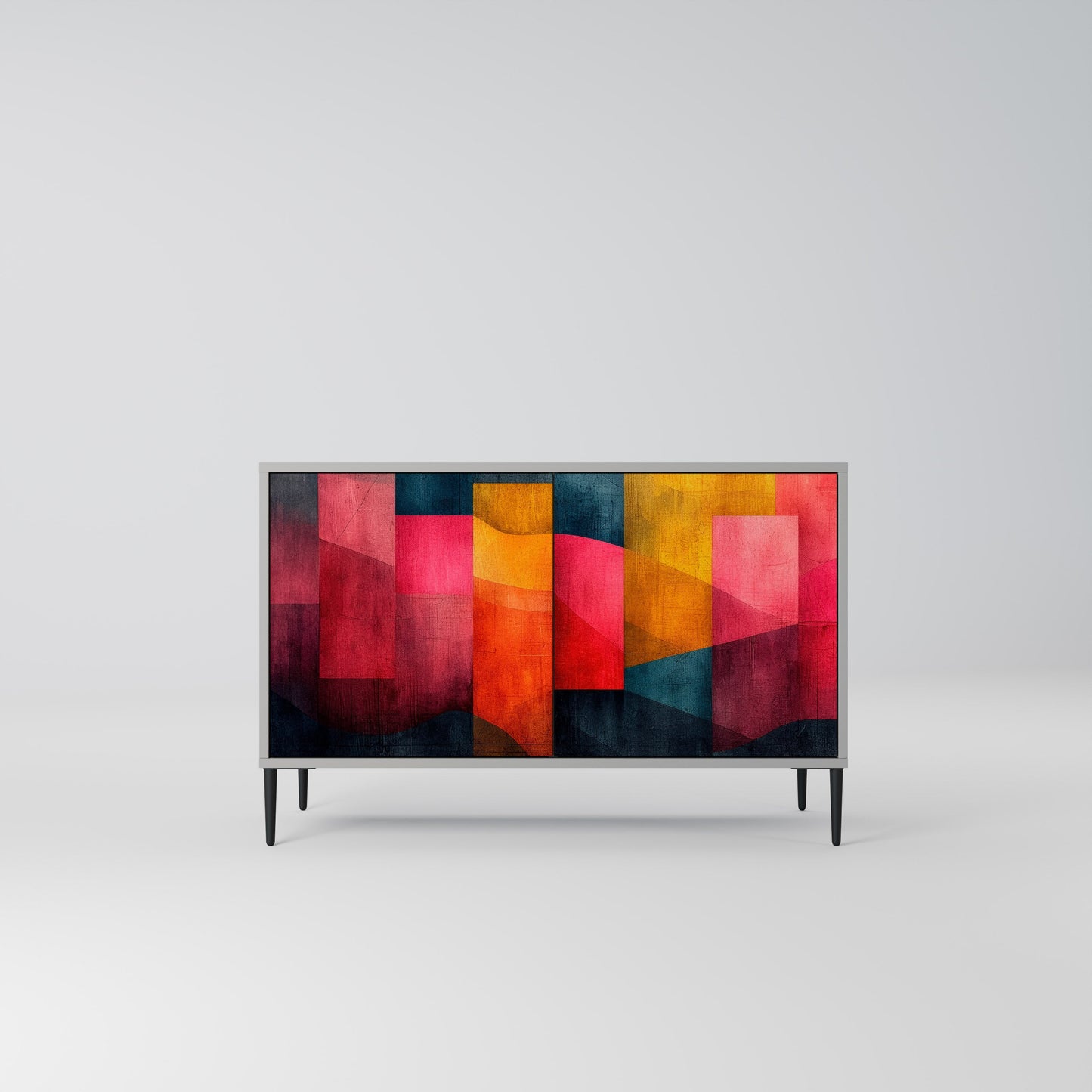 COLORFUL SOUNDS 2-Door Sideboard in Grey Finish