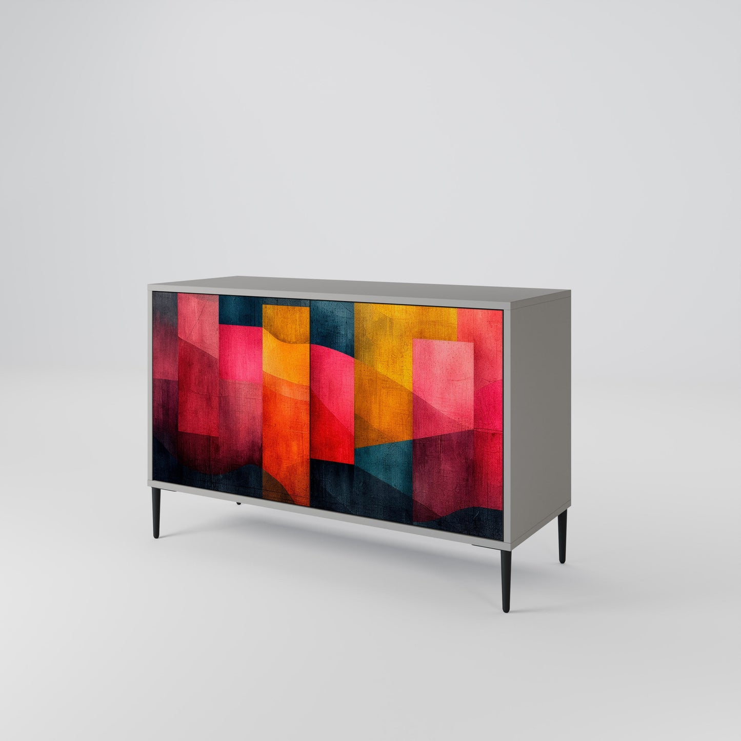 COLORFUL SOUNDS 2-Door Sideboard in Grey Finish