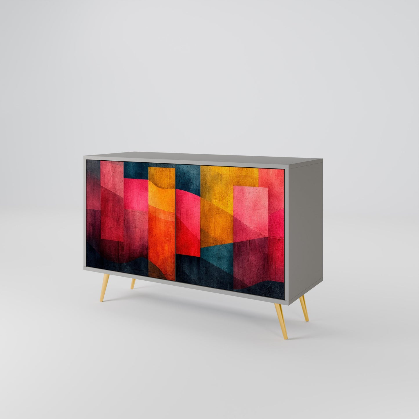 COLORFUL SOUNDS 2-Door Sideboard in Grey Finish