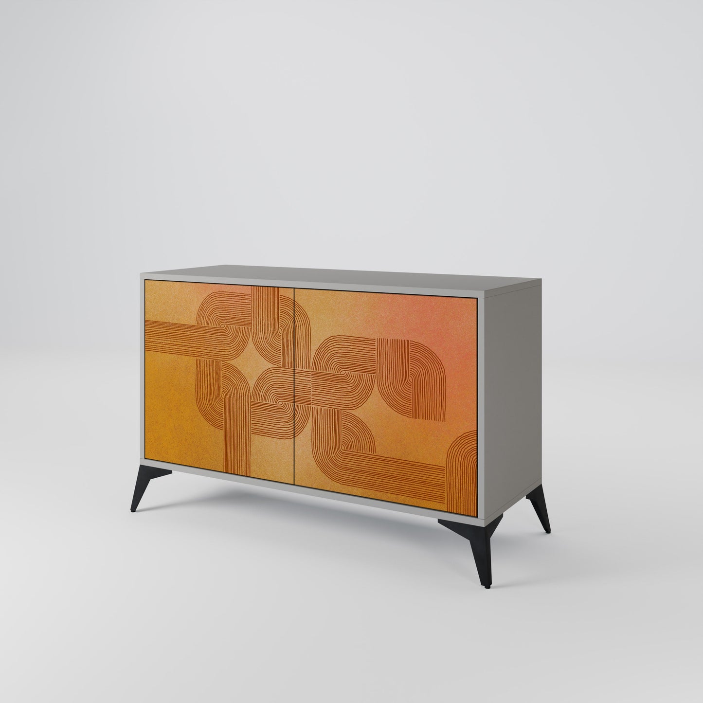 Credenza a 2 ante con finitura grigia STRENGTHENING RELATION