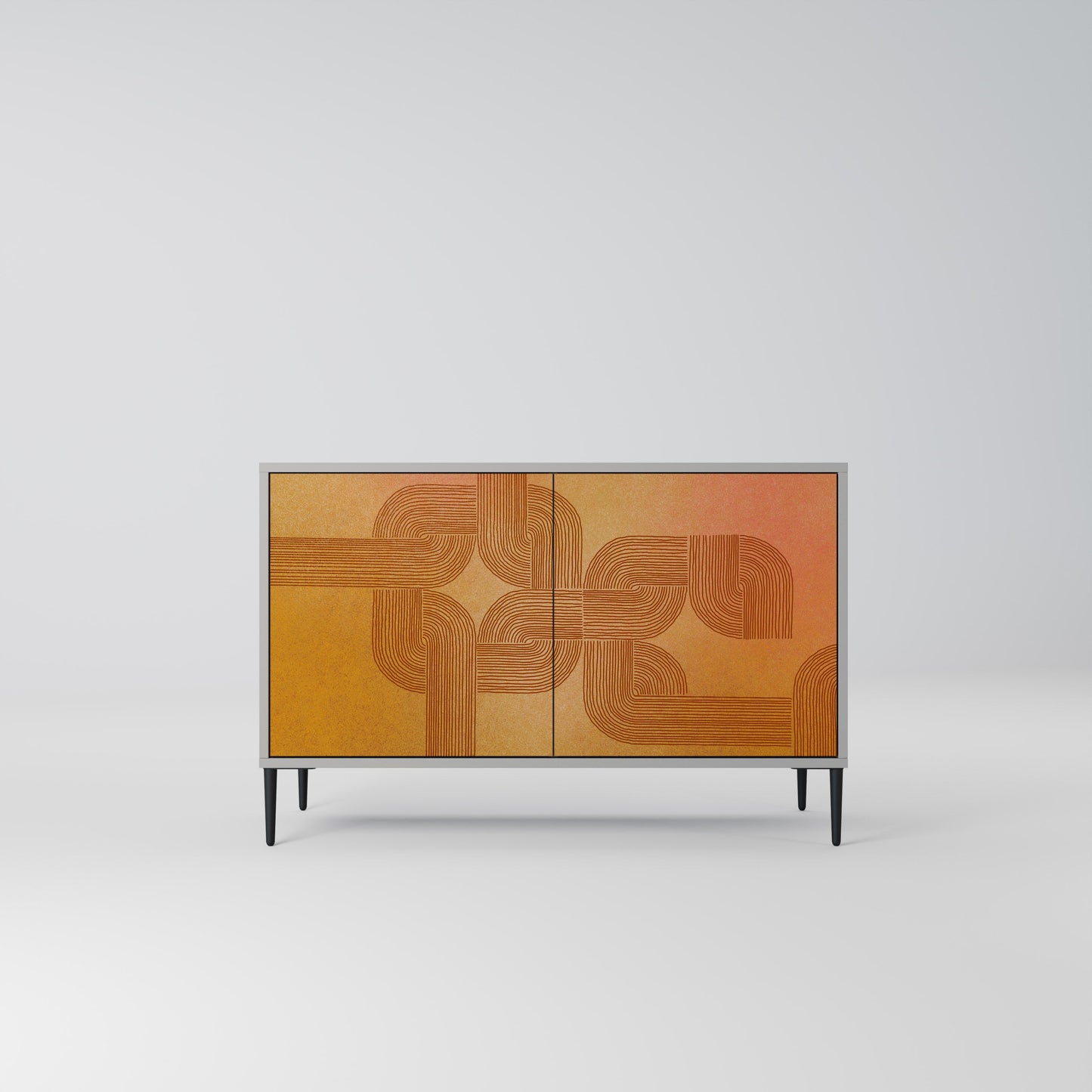 Credenza a 2 ante con finitura grigia STRENGTHENING RELATION